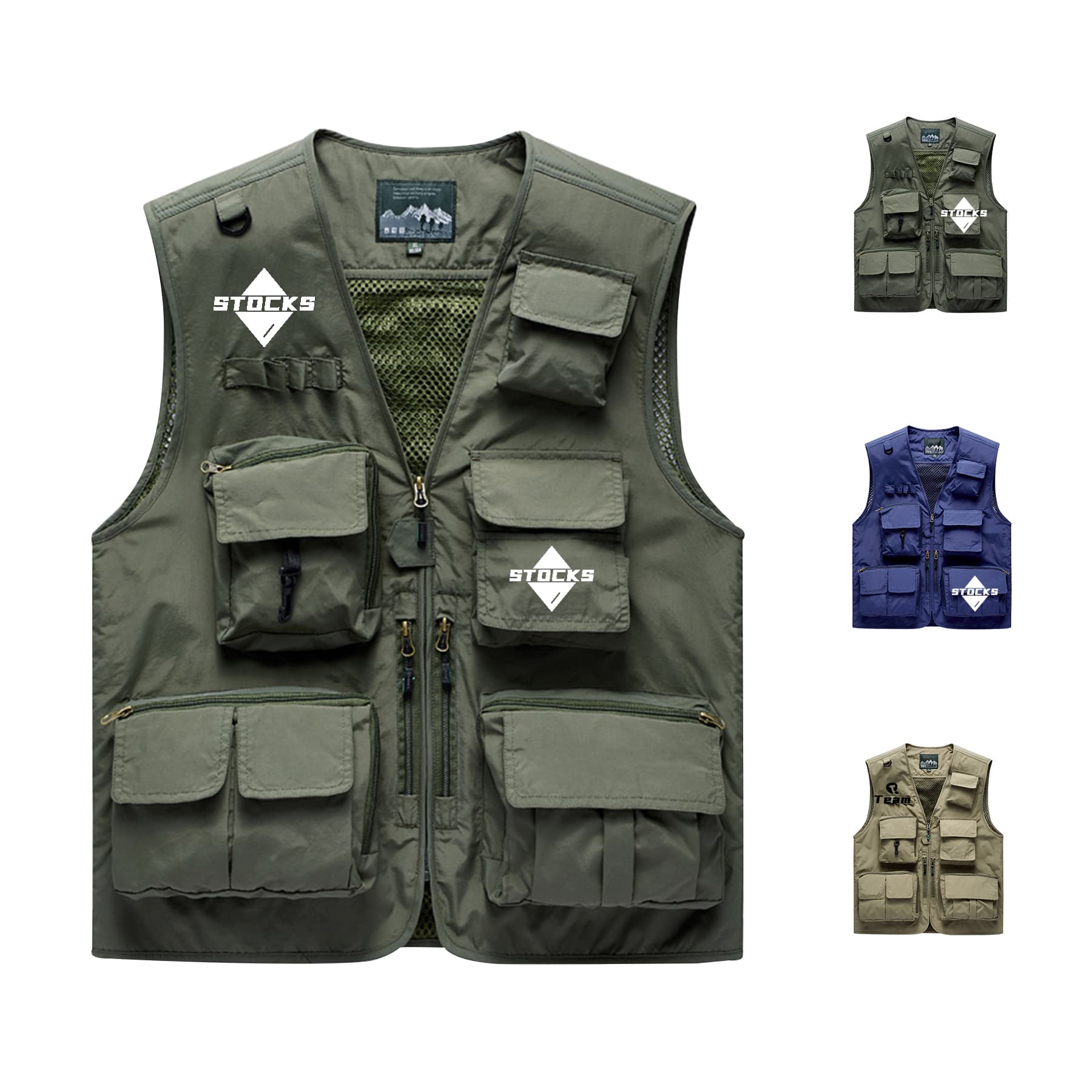 Casual Outdoor Safari Fishing Vest Jacket with
