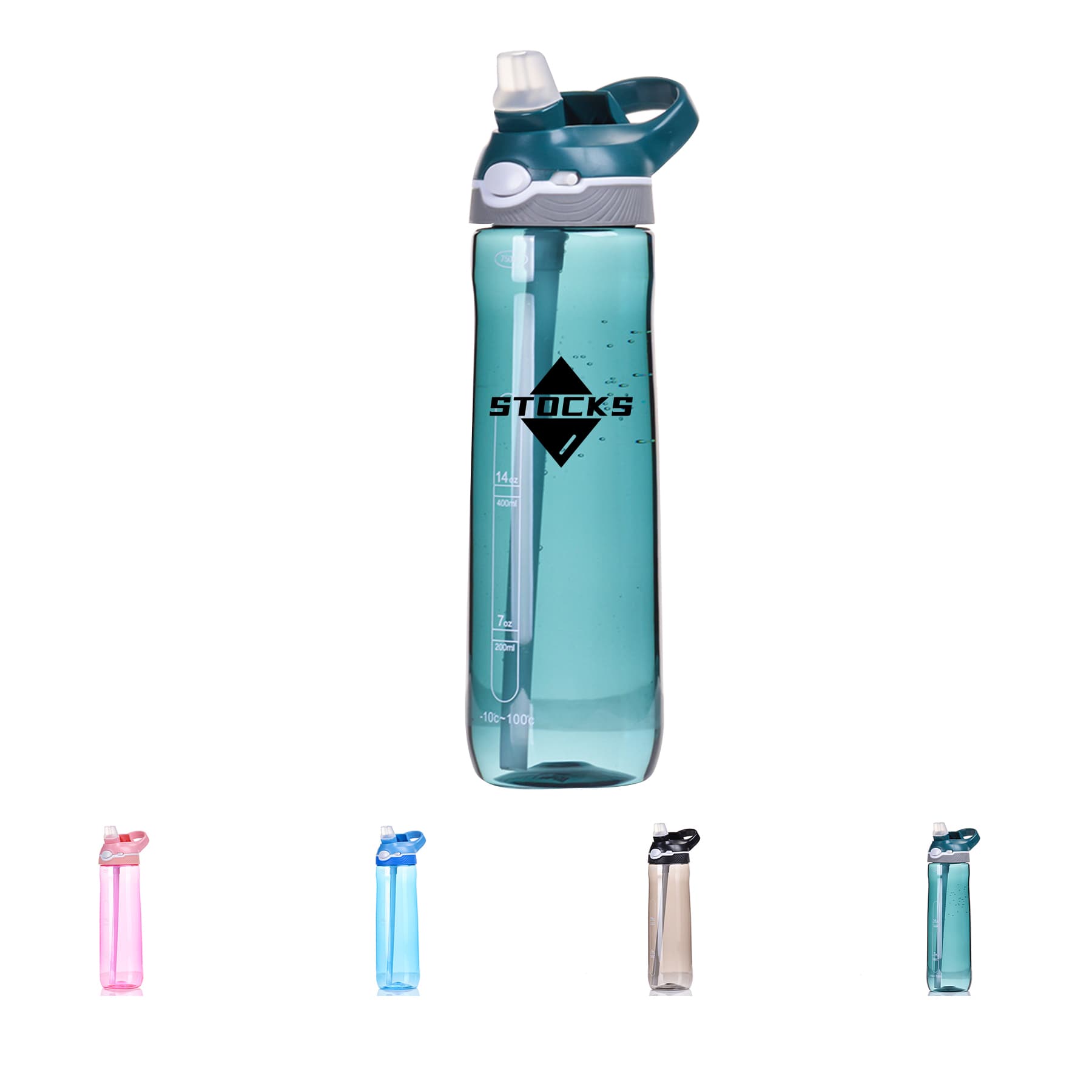 27 oz Water Bottle with Straw 