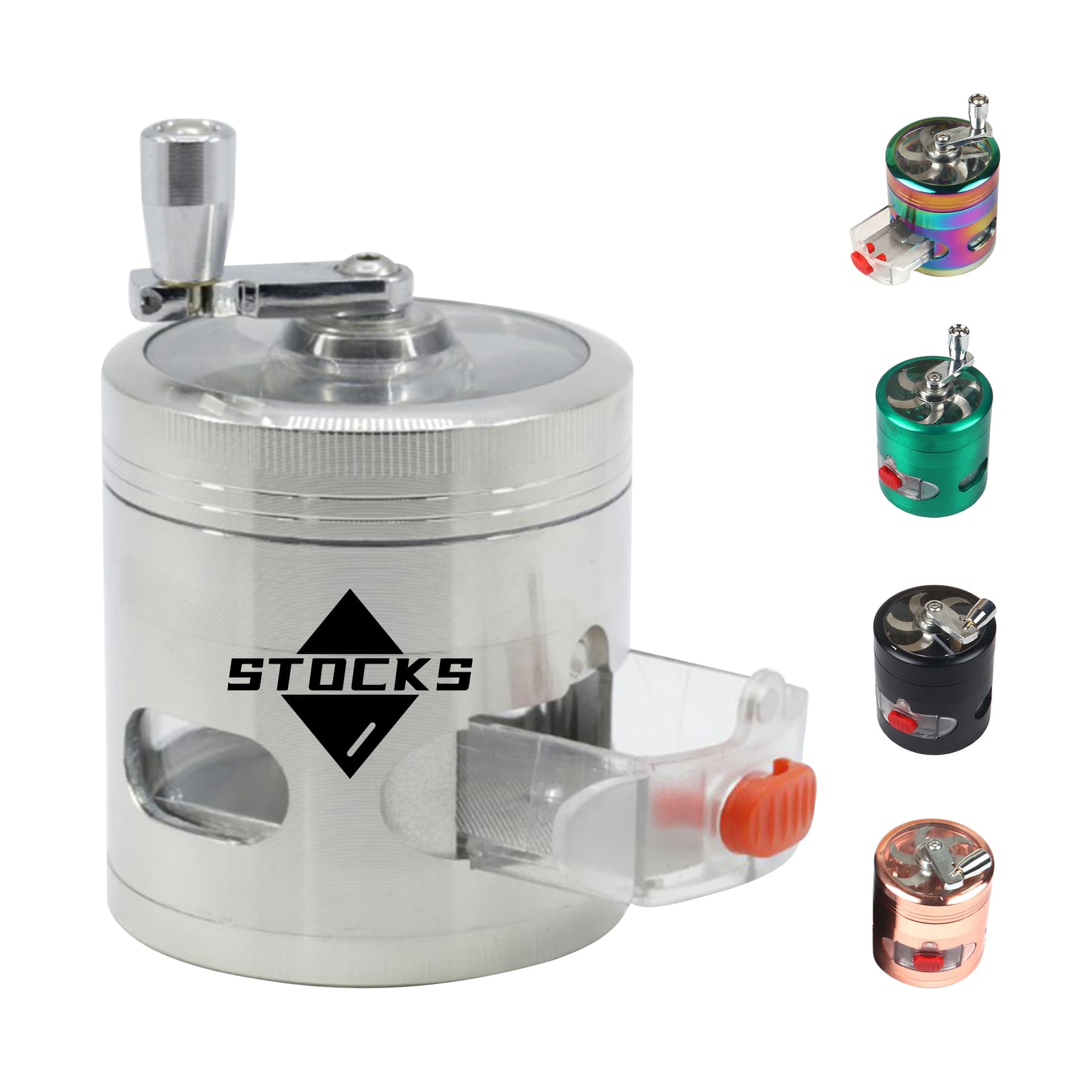 Aluminum 4-Layer Zinc Alloy Grinder With Handle