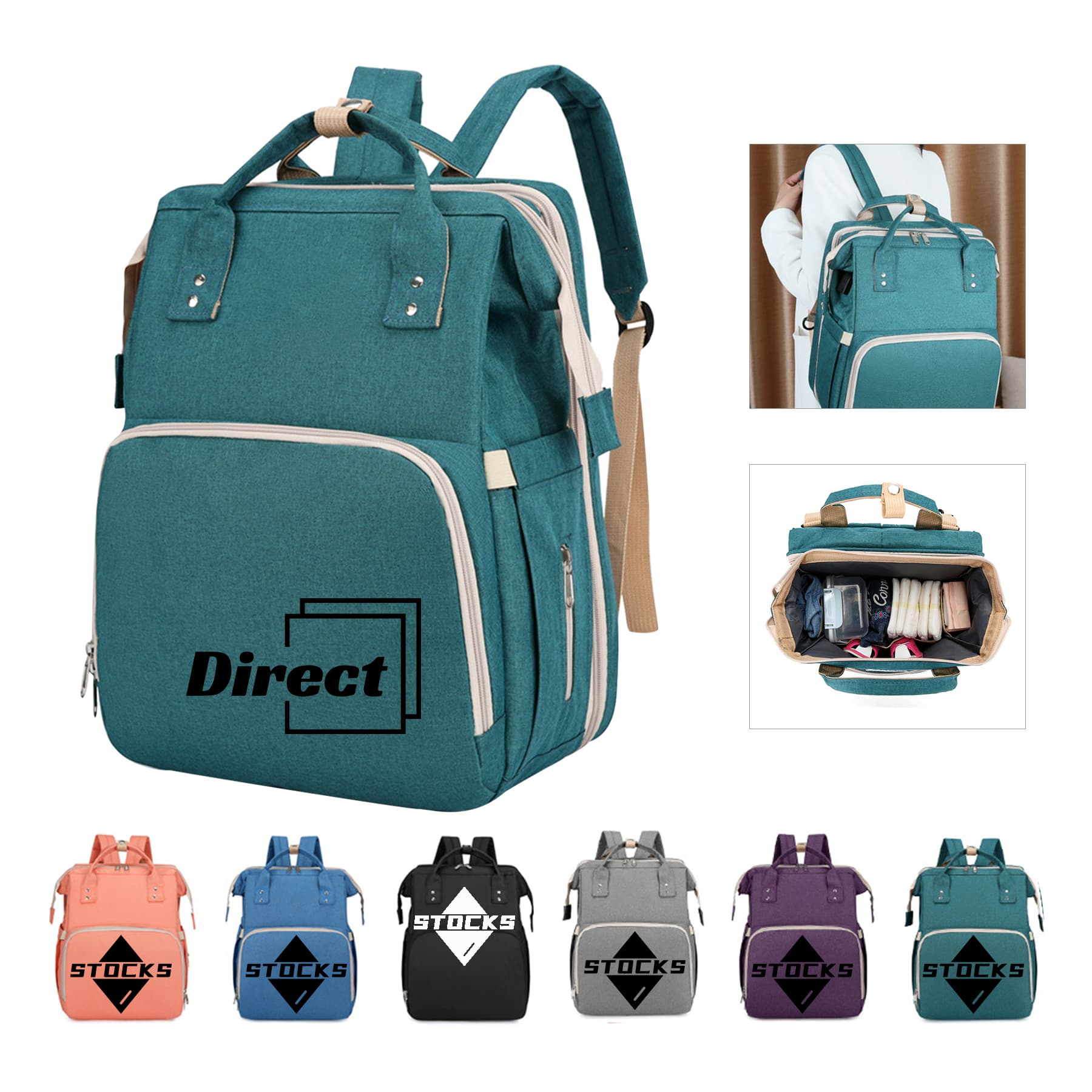 Trendy Diaper Changing Backpack High-capacity