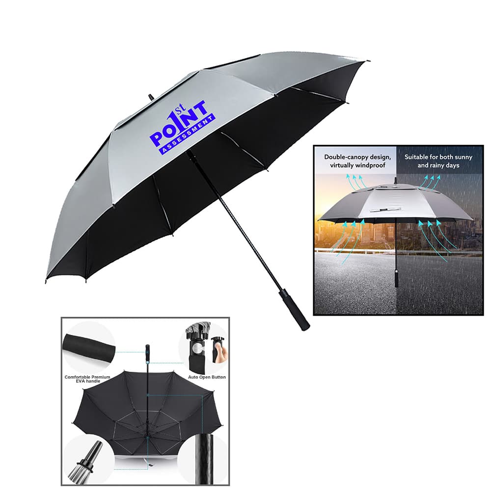 The Vented Hybrid UV Golf Umbrella