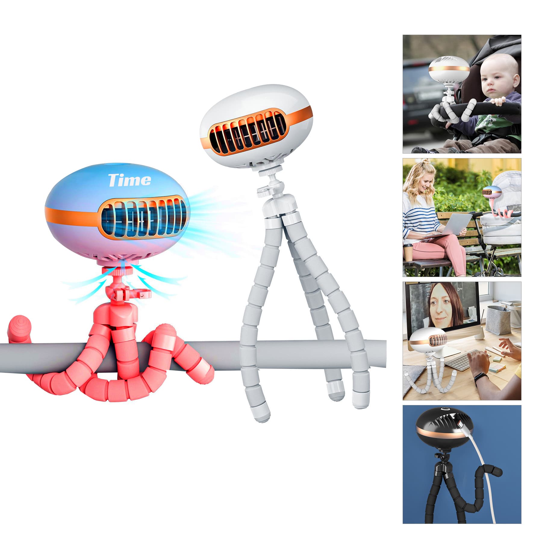 Portable Rechargable Fan with Tripod