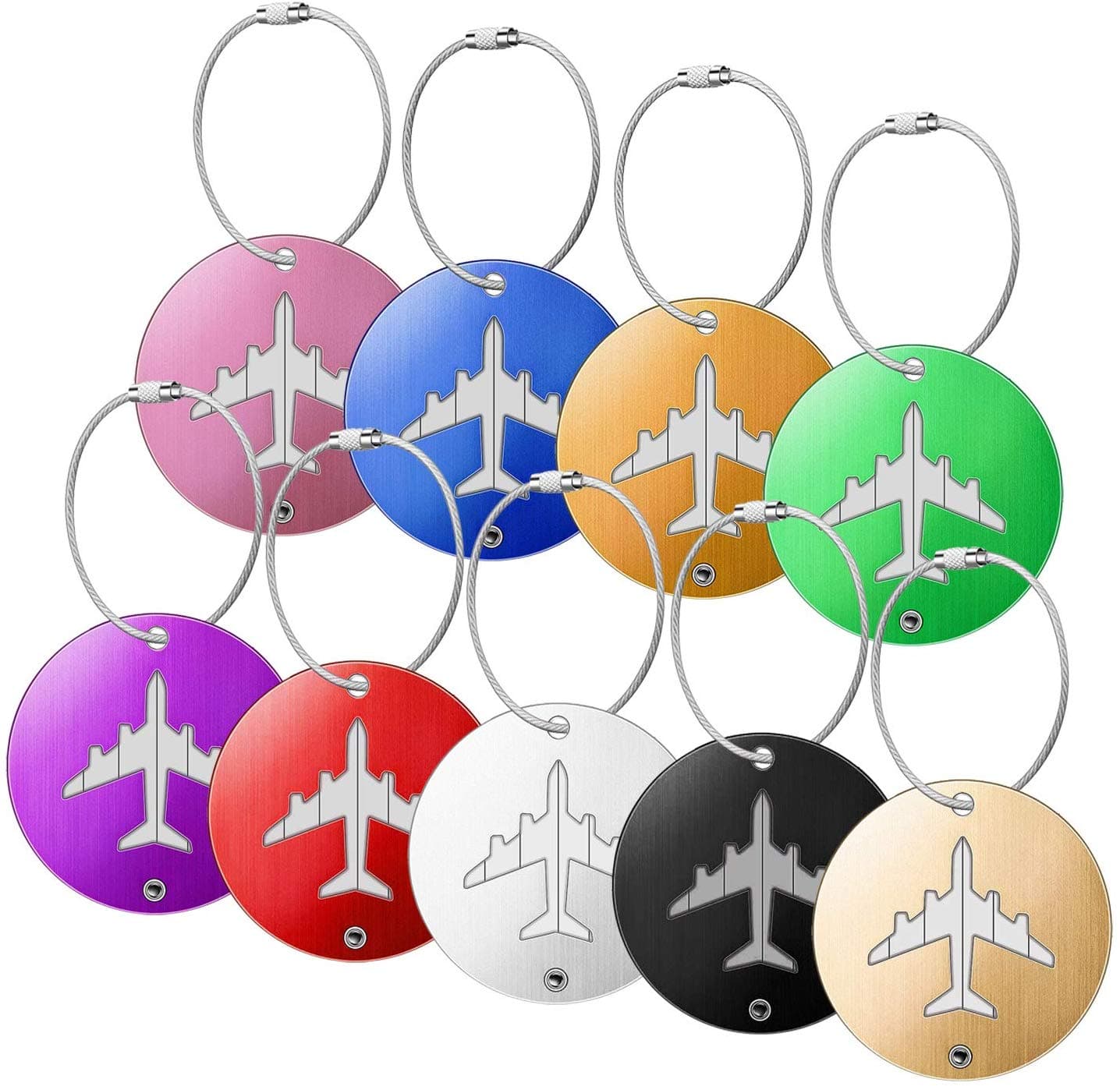 Round Metal Travel Suitcase Luggage Tags