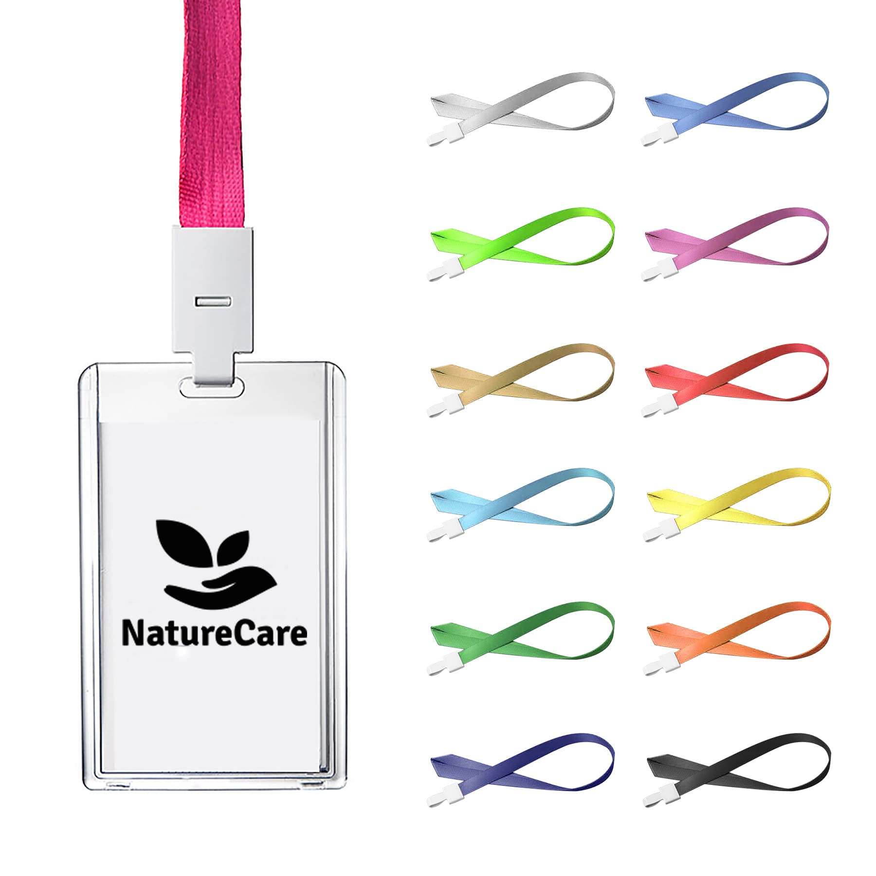 Transparent Both Sides ID Badge Card Holder