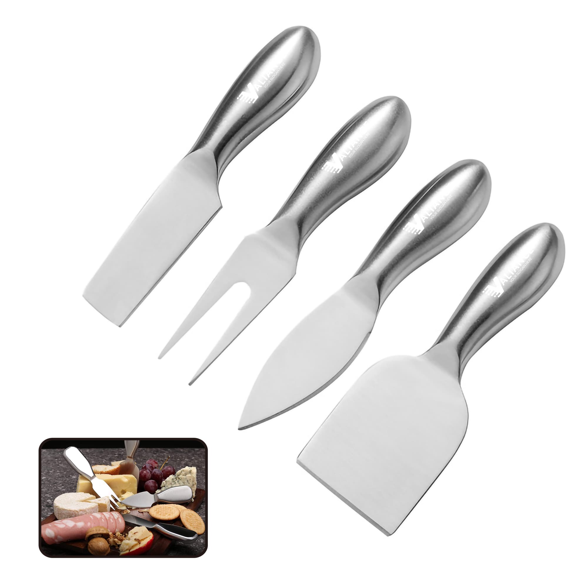 Stainless Steel Cheese Knives Set