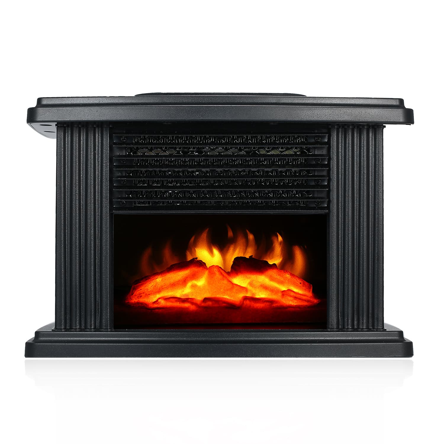 Electric Fireplace Tabletop Space Heater Flame Air Warmer