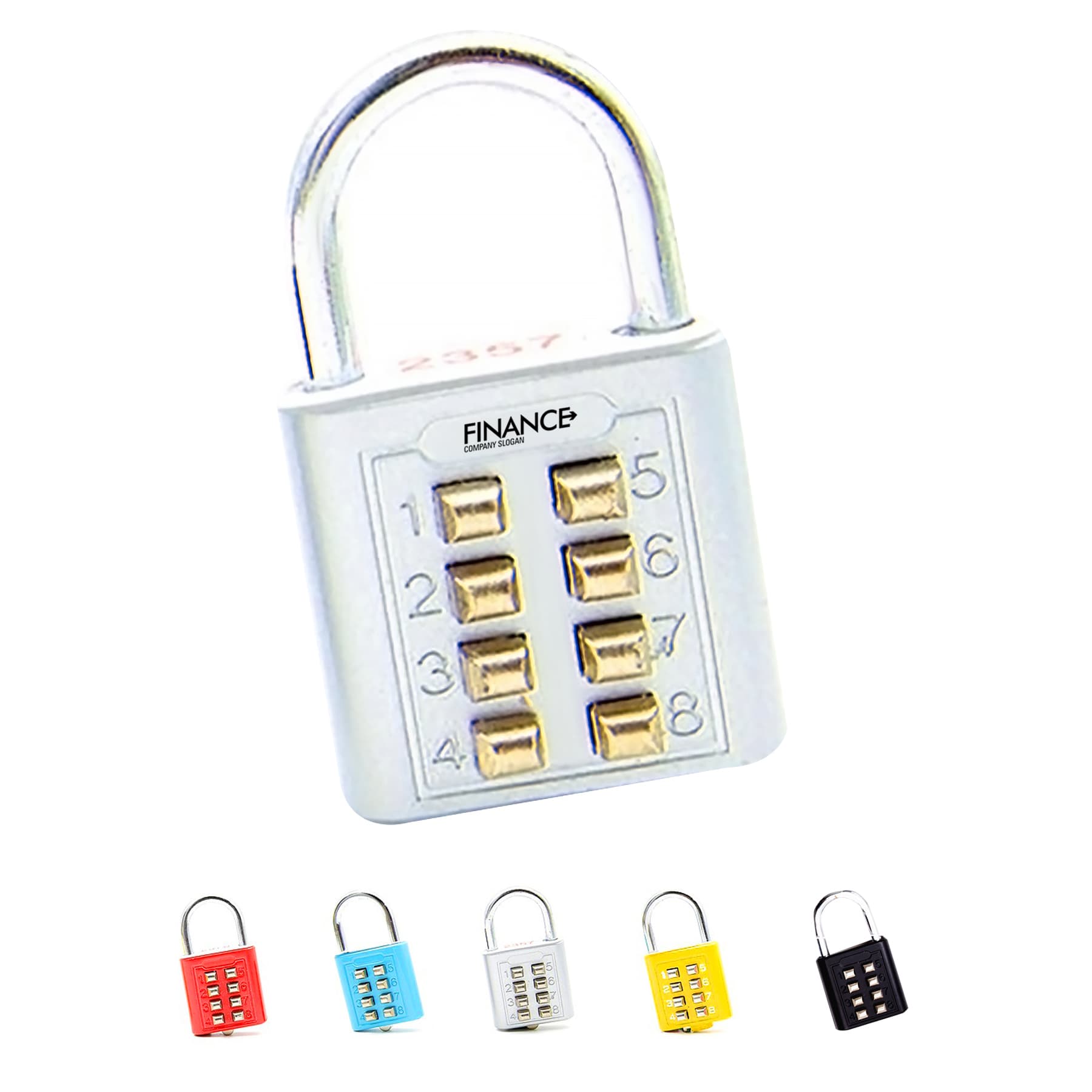 Metal Body 8 Digit Safety Padlock