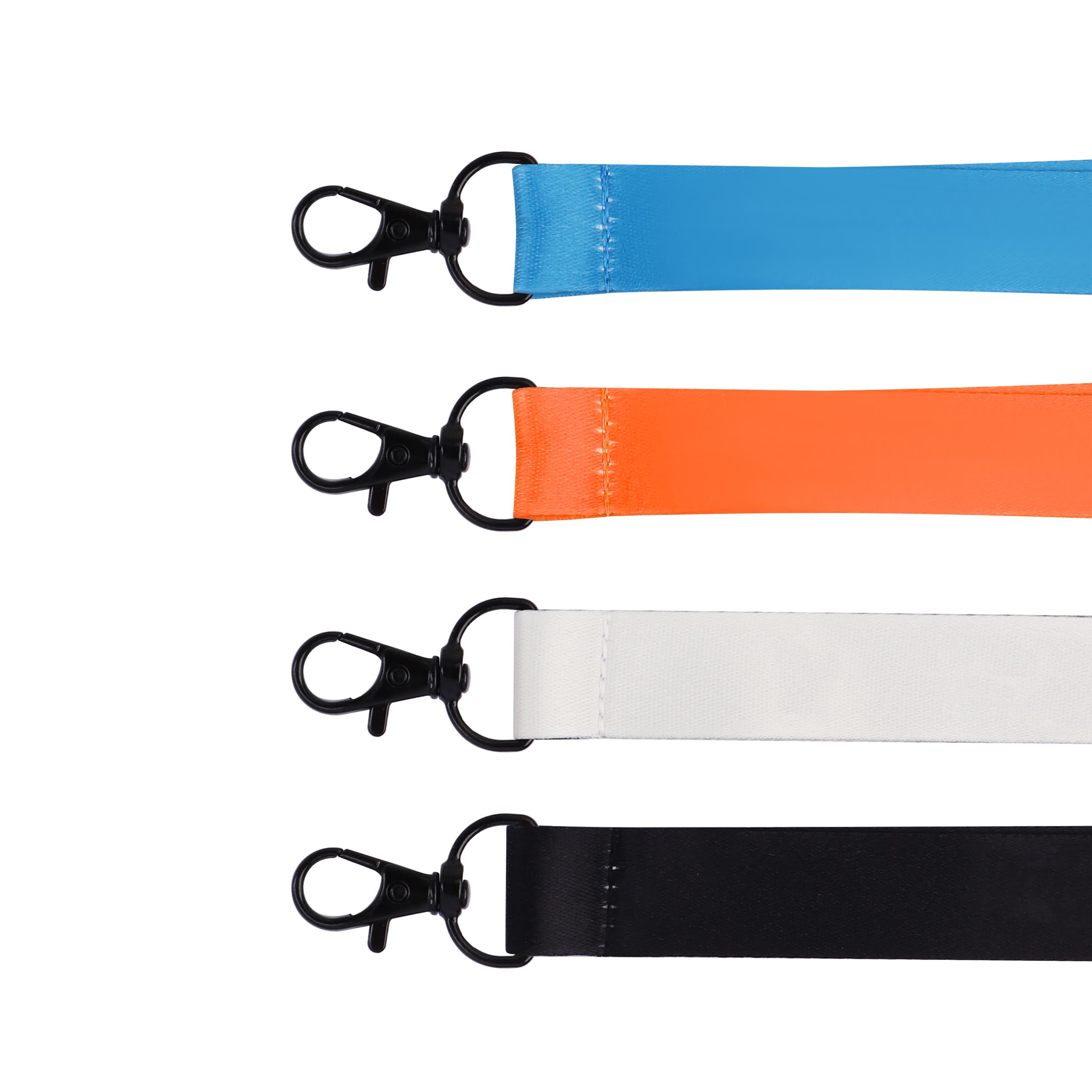 3/4" Custom Lanyards For ID Badges W/ Black Swivel Clasp