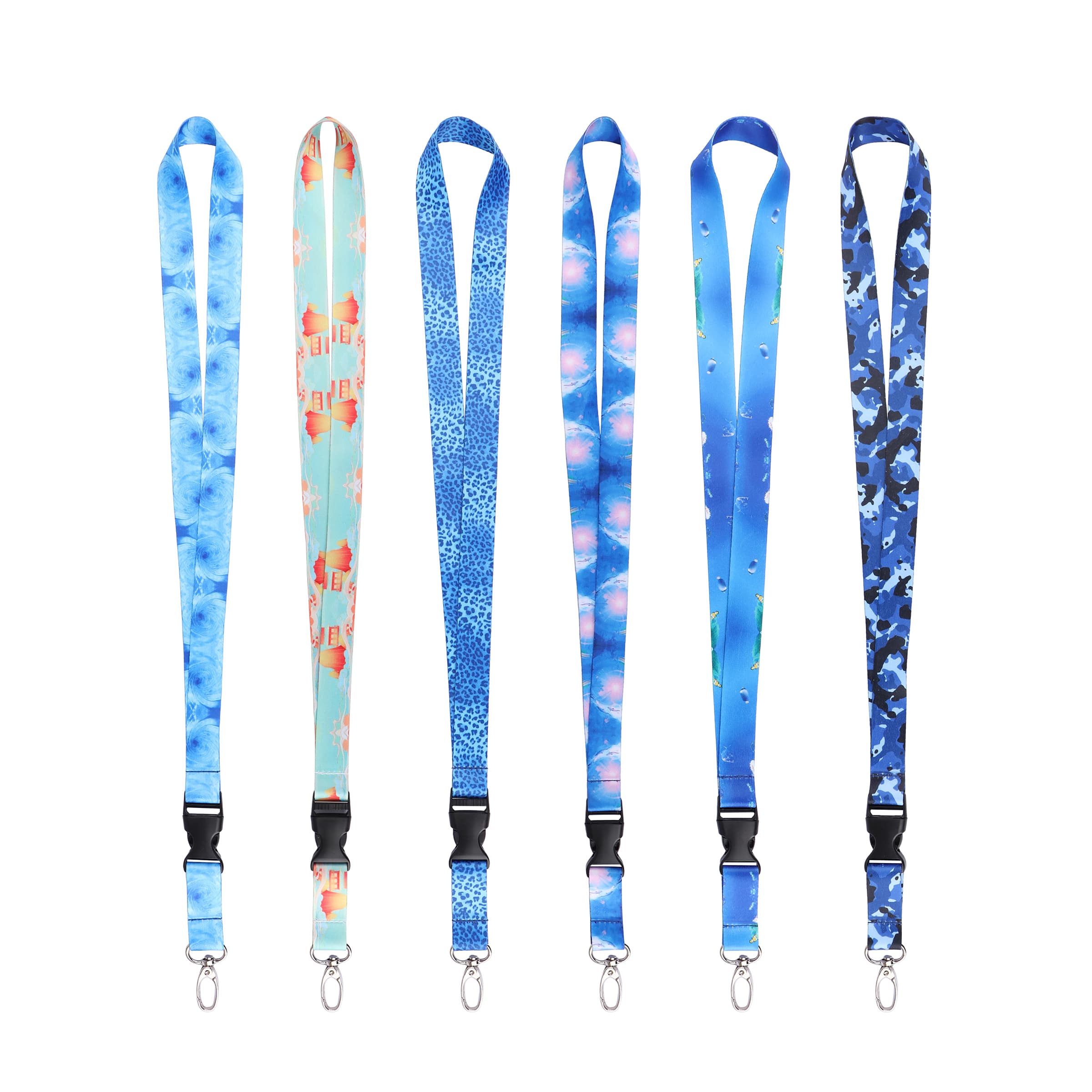 3/4" Sublimated Detach Lanyards Badge Holder W/ Oval Clasp thumbnail 3