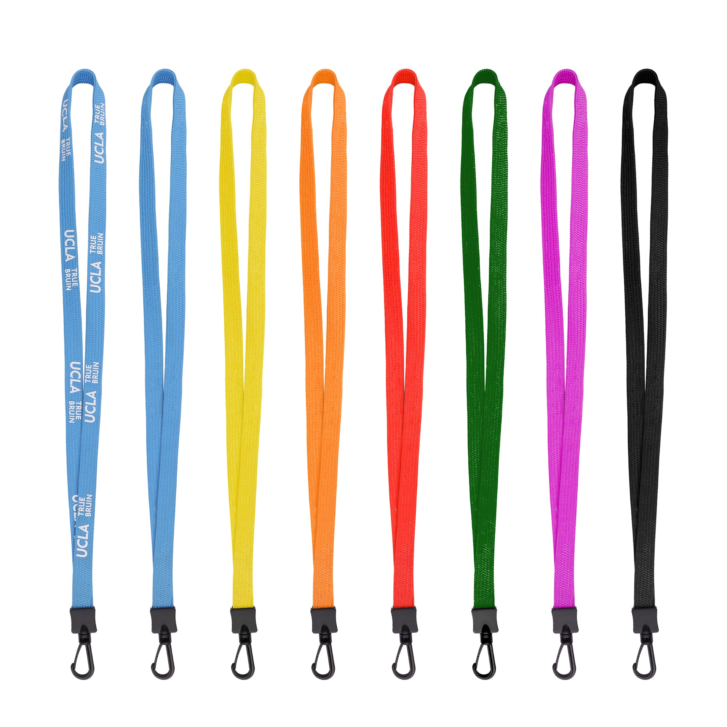 3/5" Polyester Flat Braid Lanyard Strap W/ Plastic J Hook thumbnail 14