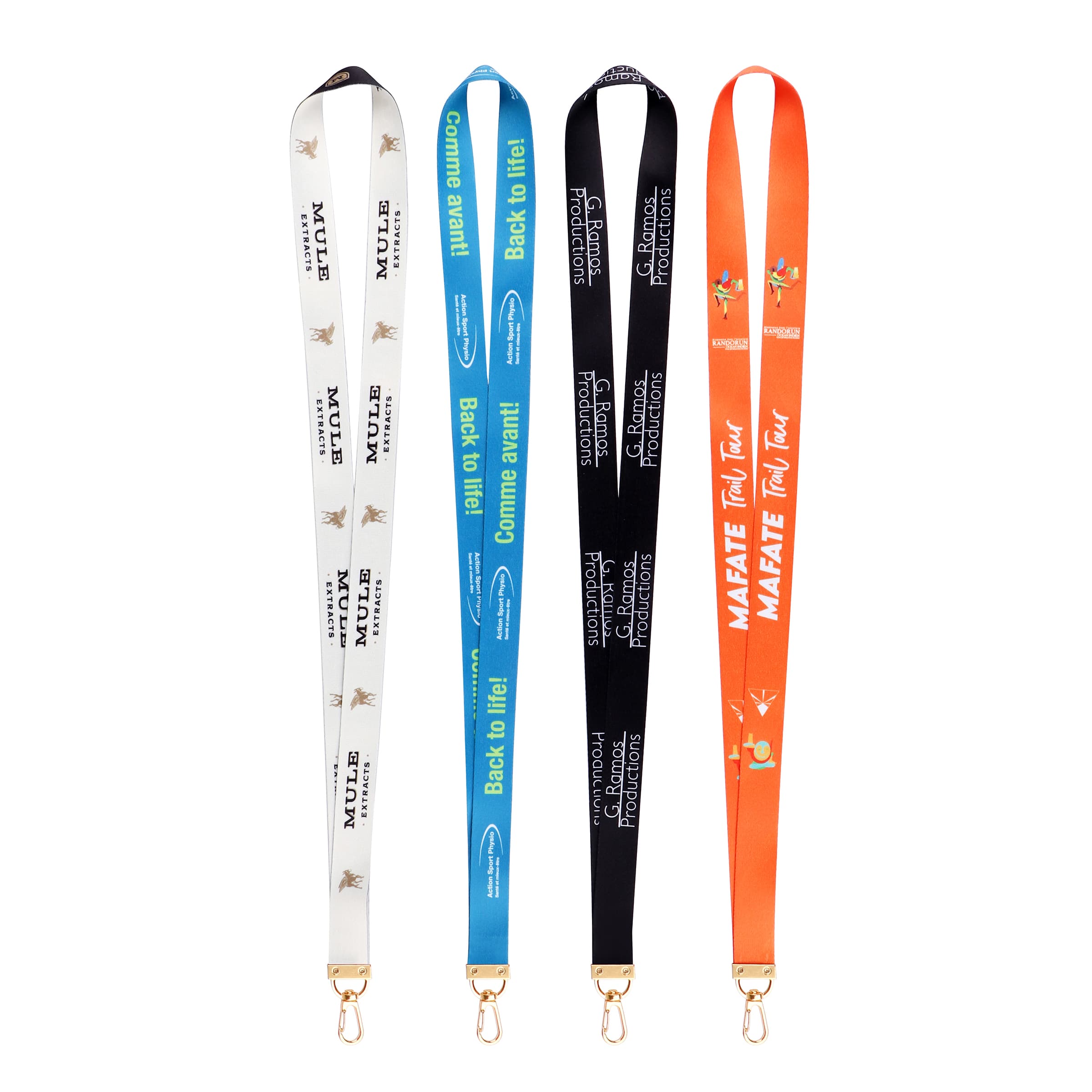 3/4" Full Color Polyester Lanyard w/ Gold Swivel J Hook thumbnail 4