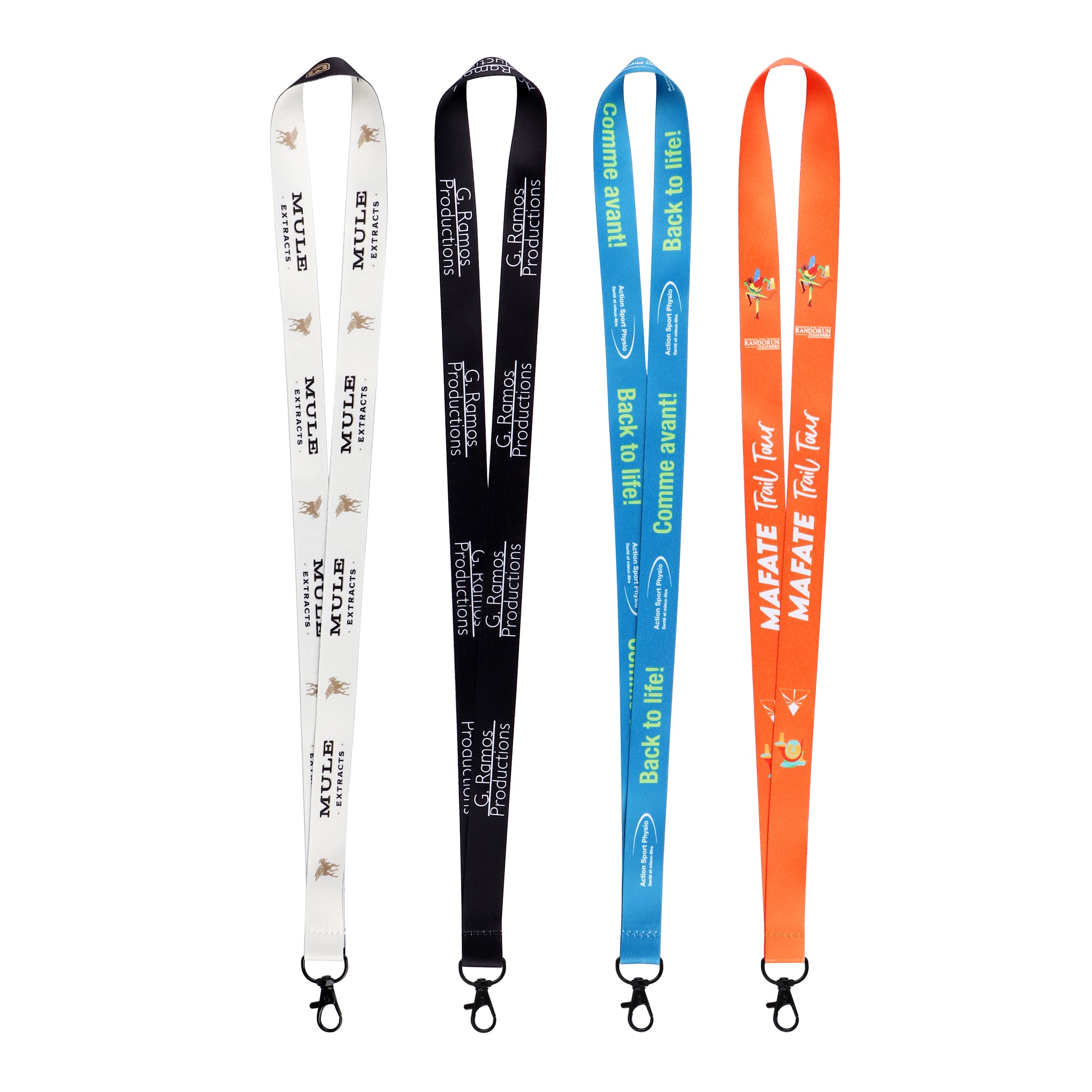 3/4" Custom Lanyards For ID Badges W/ Black Swivel Clasp thumbnail 3