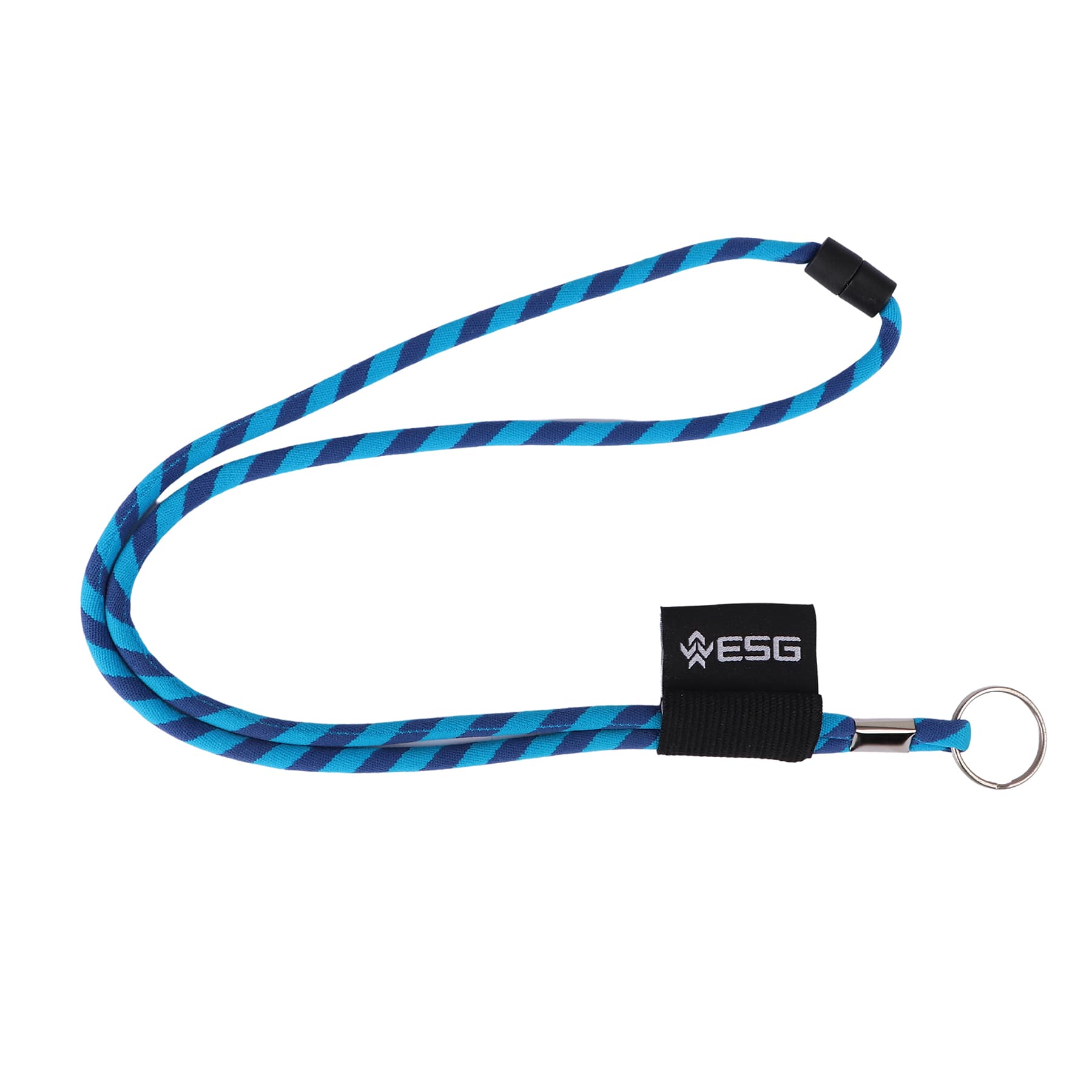 Nylon Breakaway Rope Lanyard W/ Split Ring and Metal Crimp