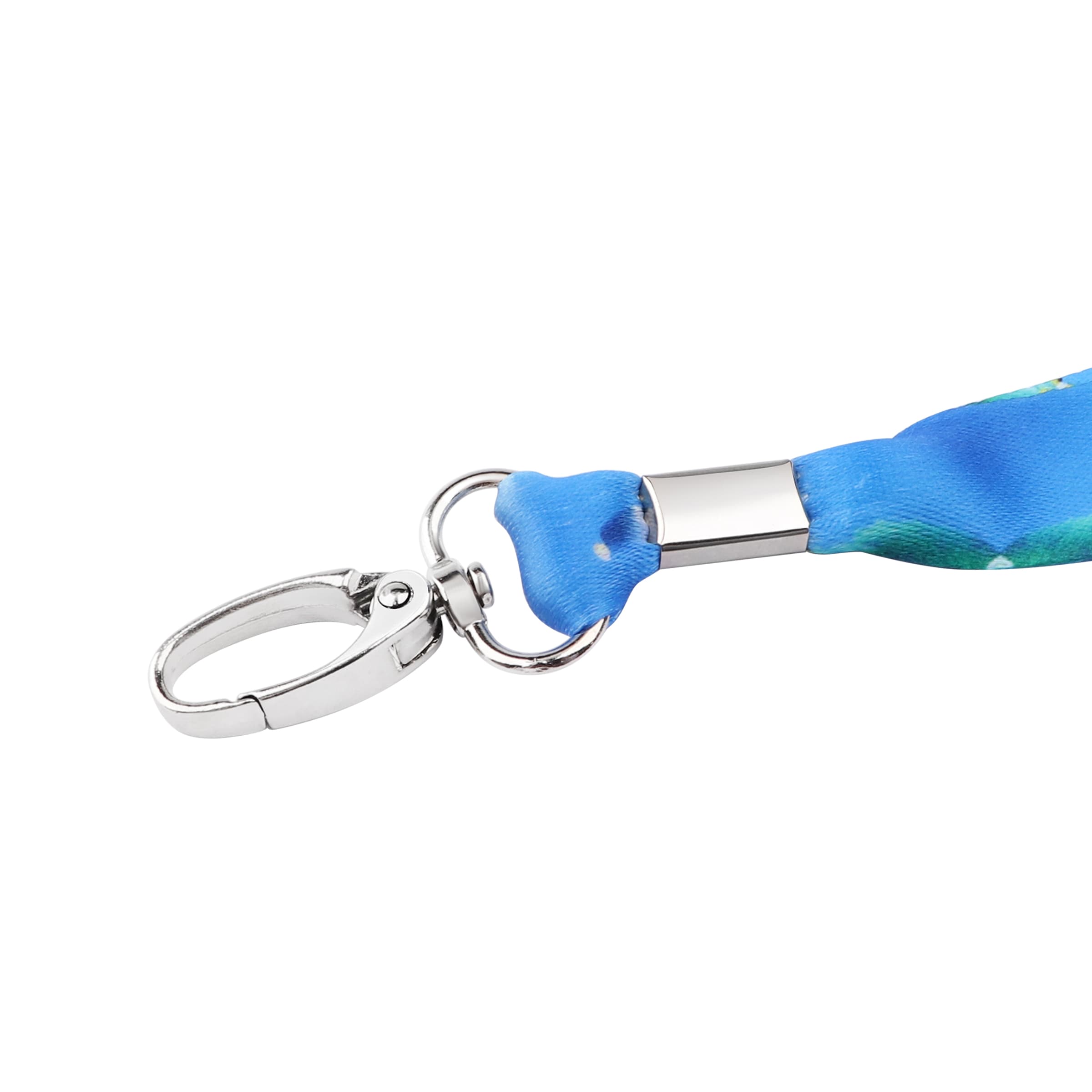 3/4" Full Color Polyester ID Badge Lanyard W/ Oval Clasp