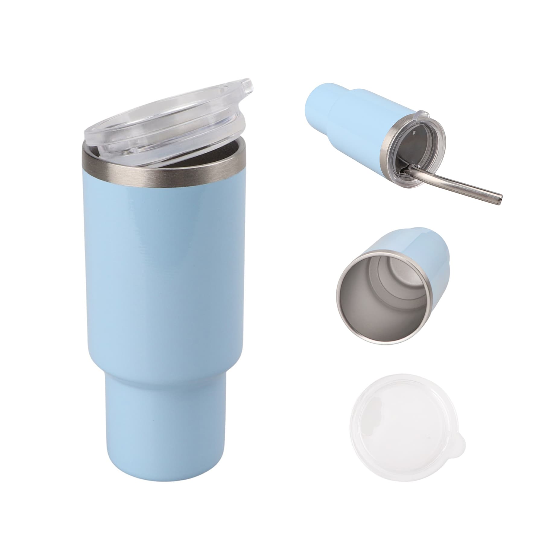 Mini Tumbler Shot Glass 2 Oz With Straw Lid thumbnail 2