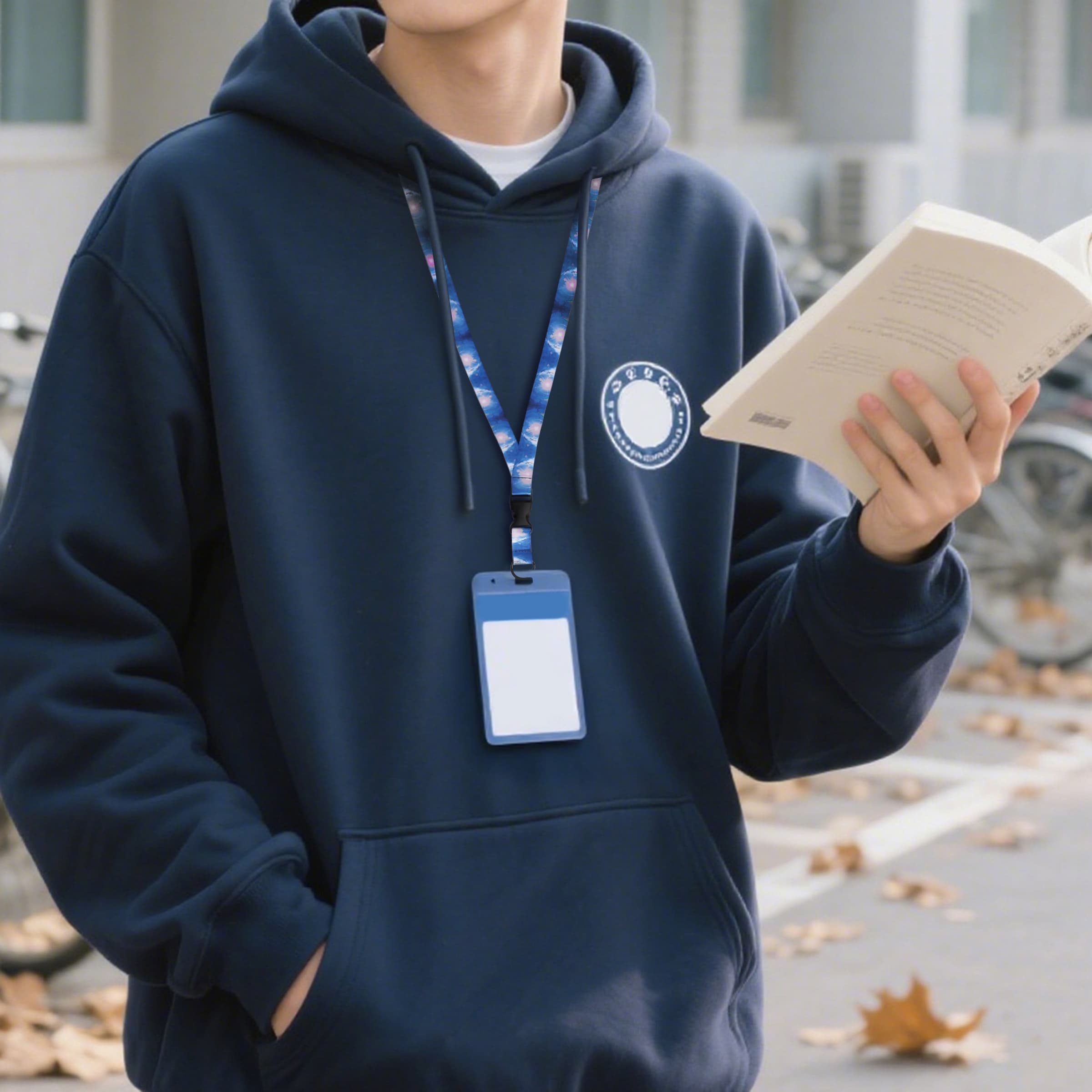 3/4" Dye Sublimated Detachable Neck Badge Lanyard for Keys