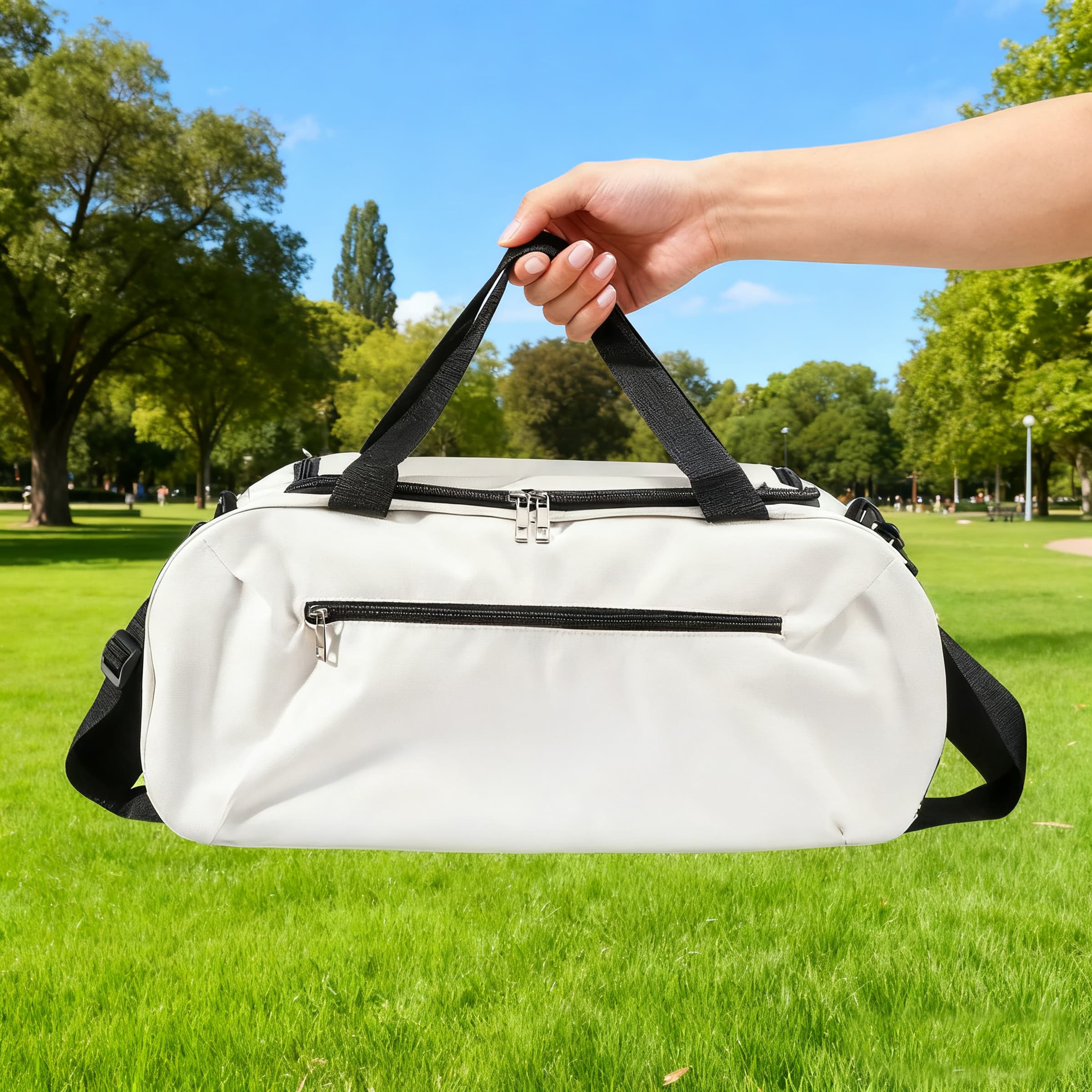 600D Oxford Travel Duffle Bag w/ Shoulder Strap & Handles thumbnail 3