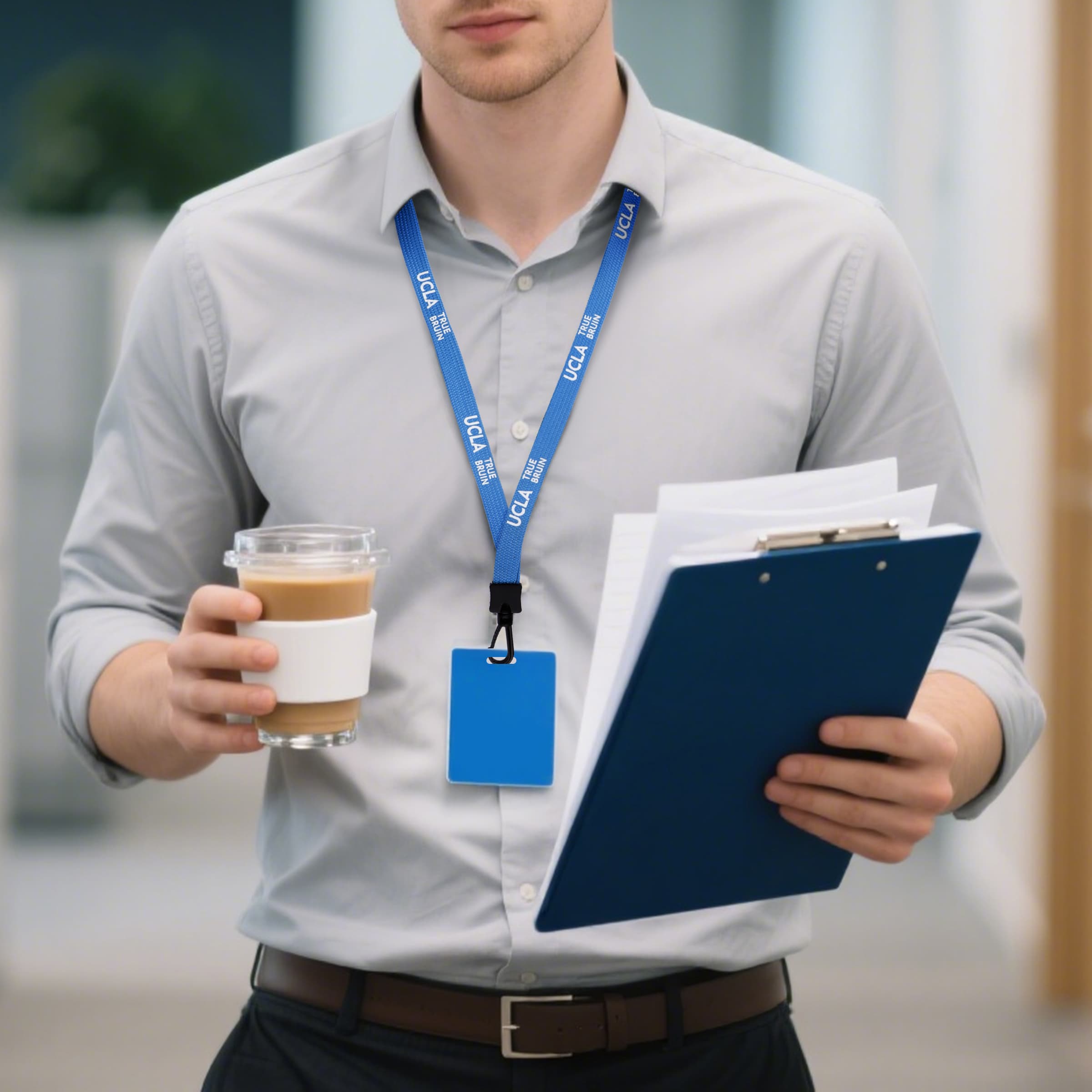 3/5" Polyester Flat Braid Lanyard Strap W/ Plastic J Hook thumbnail 13