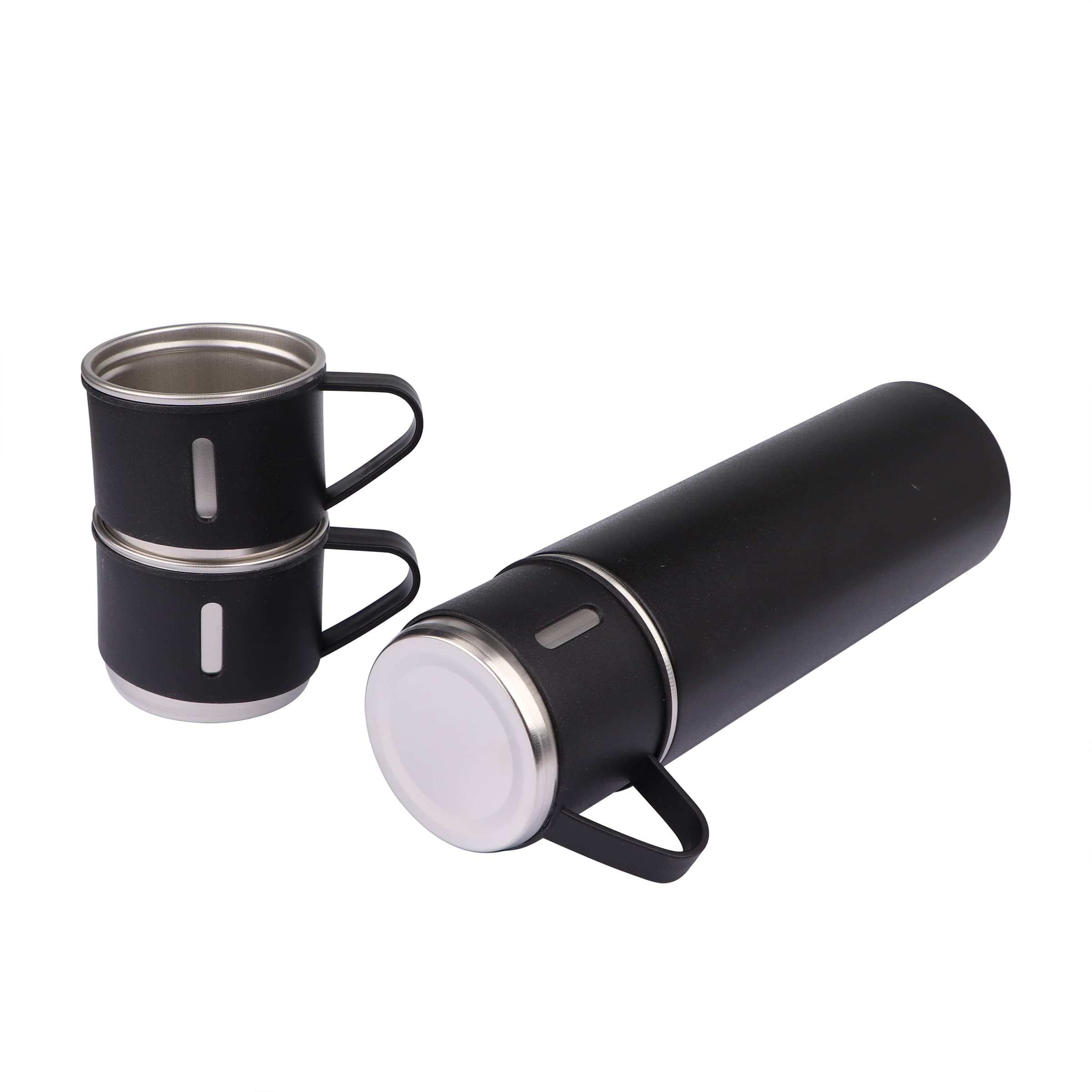 17Oz Vacuum Insulated Thermo Water Bottle with 3 Mug Lids thumbnail 5