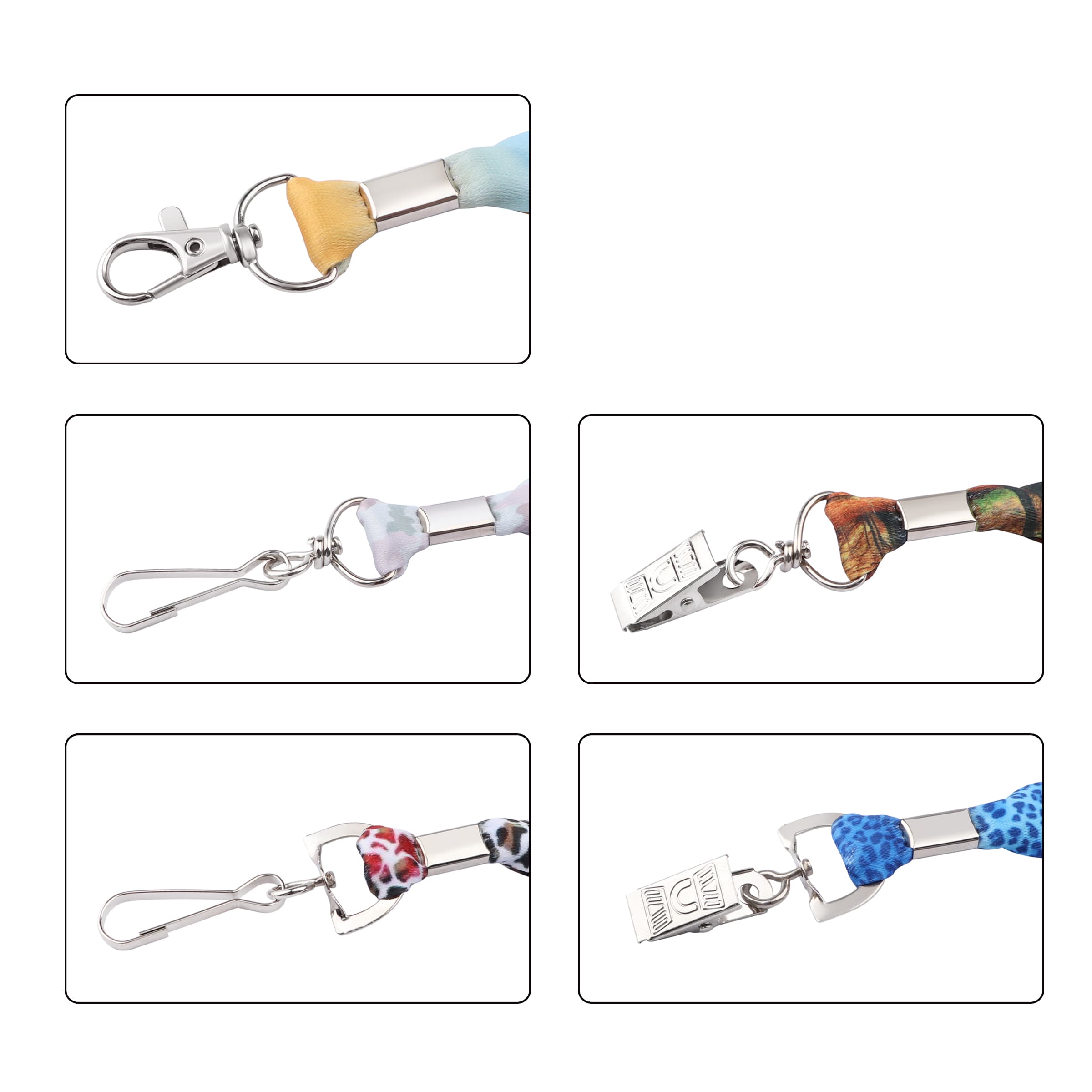 3/4" Full Color Custom Polyester Lanyards ID Badge Holder