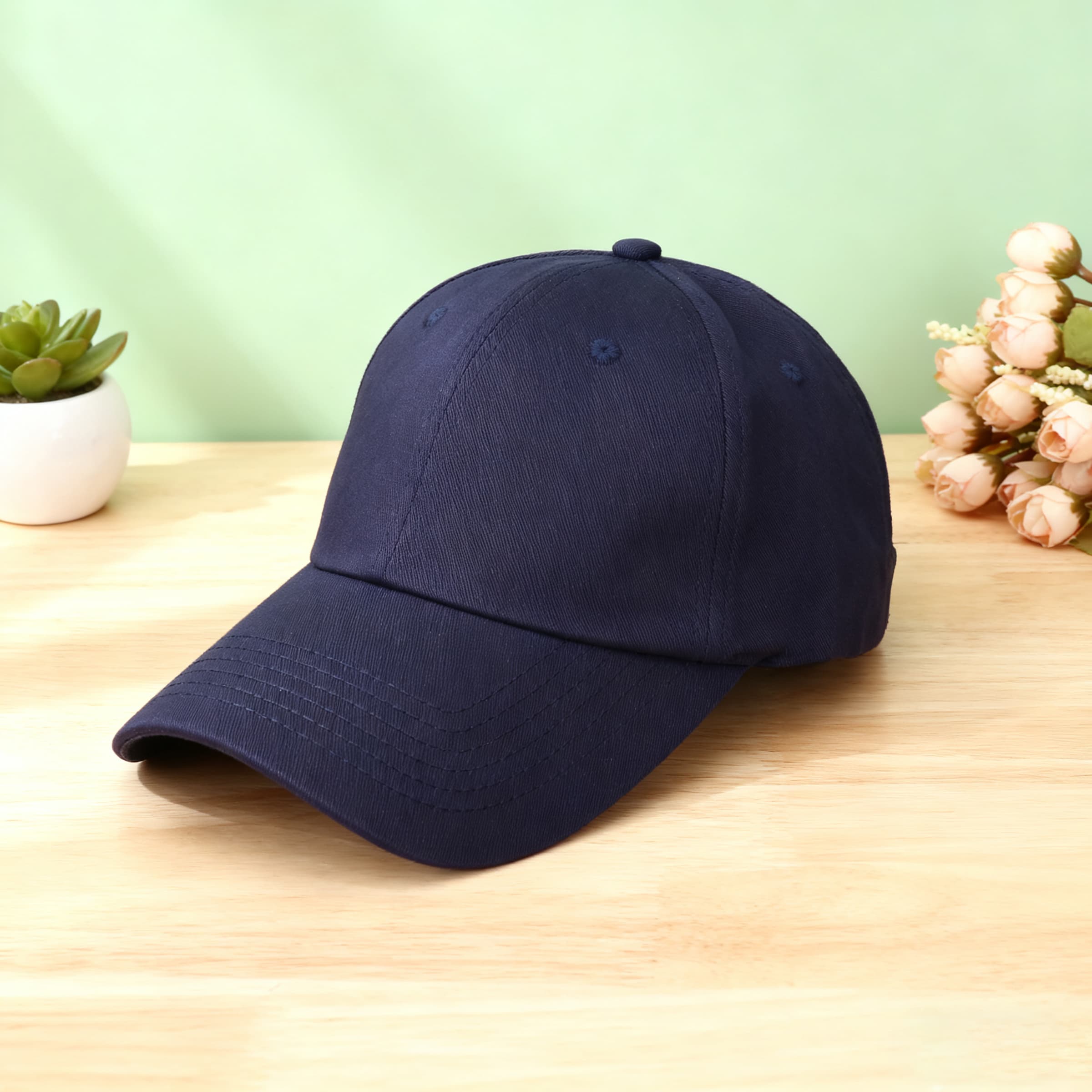 6 Panel Adjustable Unstructured Cotton Twill Baseball Cap