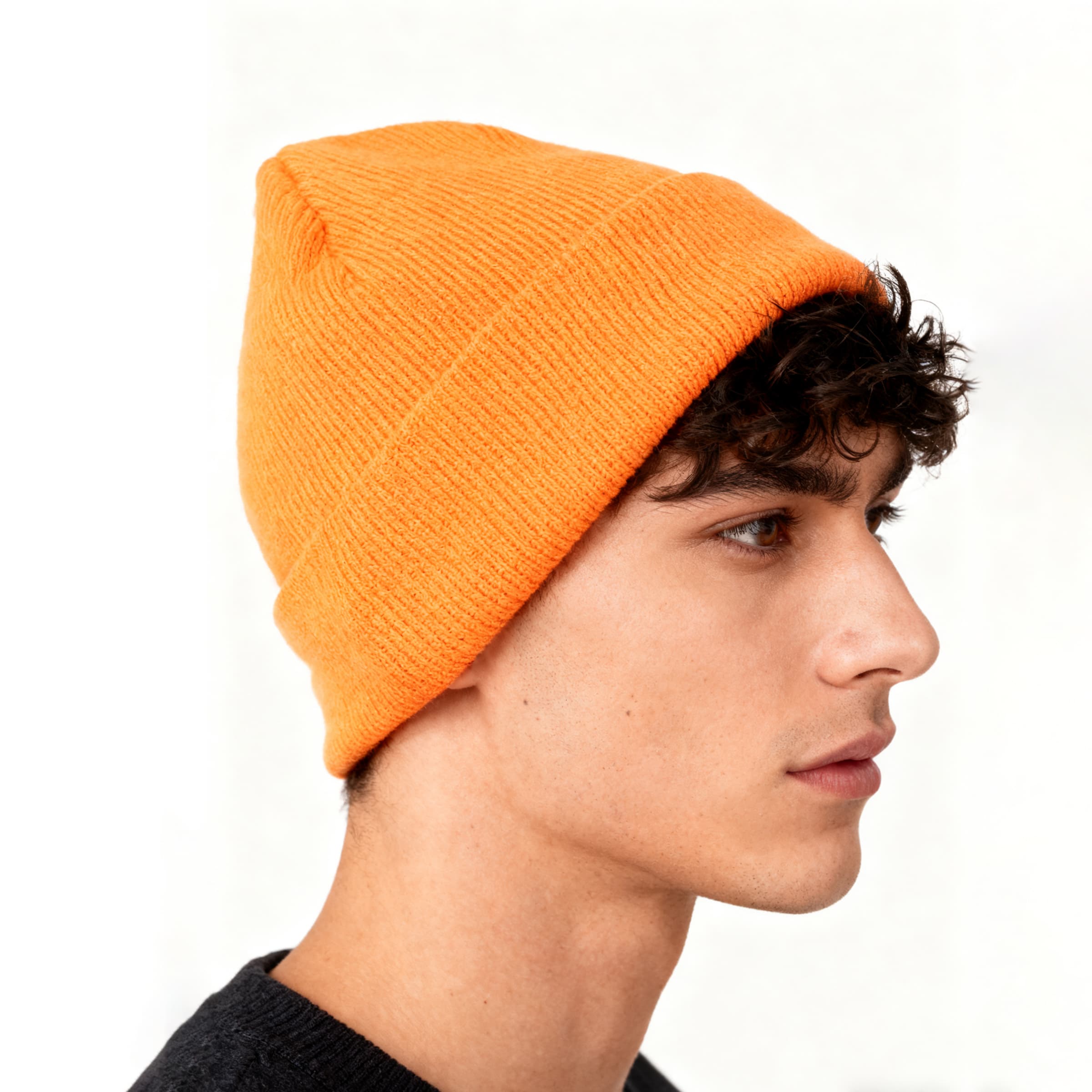 Classic Soft Acrylic Double Layer Knit Beanie Hat thumbnail 2