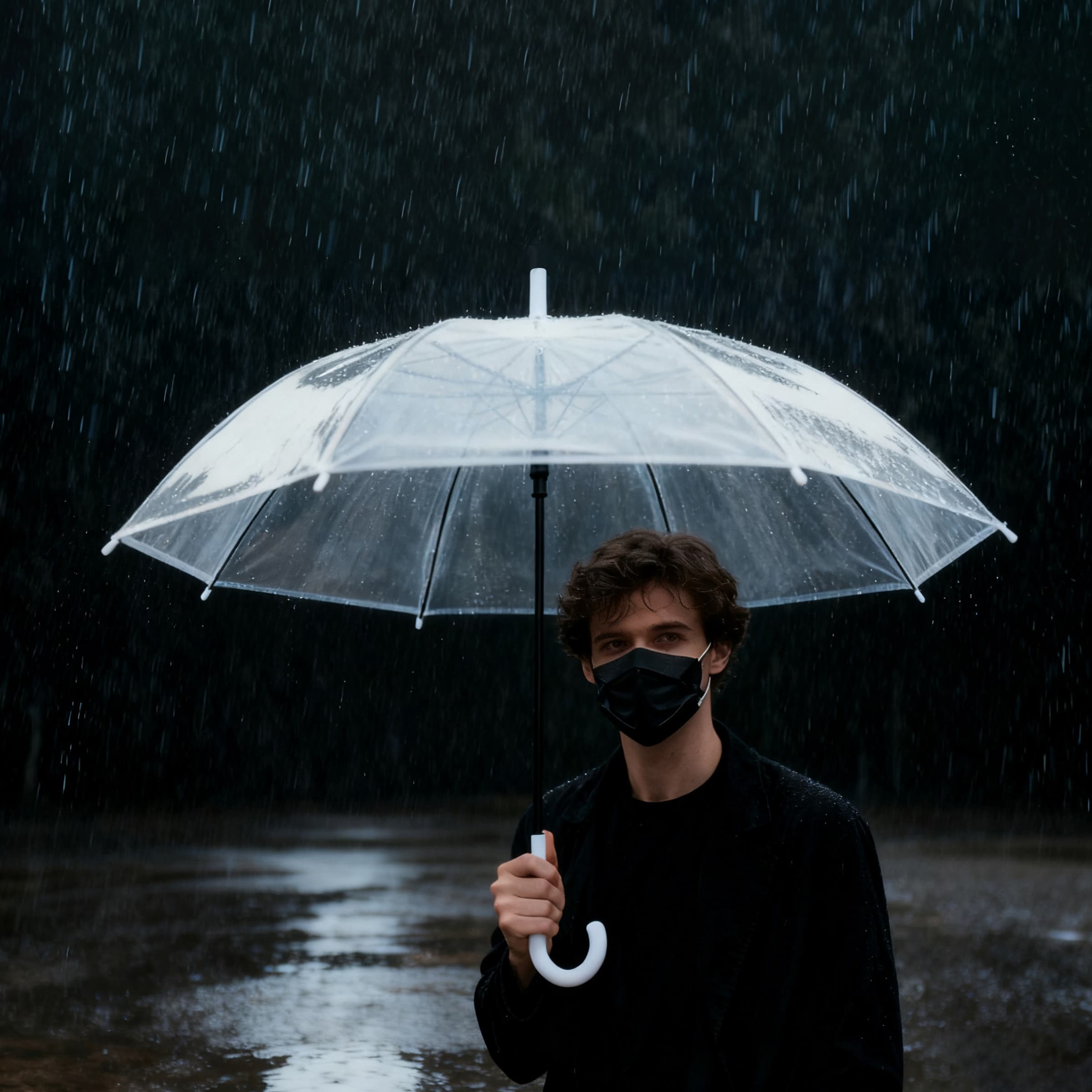 46"Arc Auto Open Clear Umbrella W/ Reinforced Frame thumbnail 4