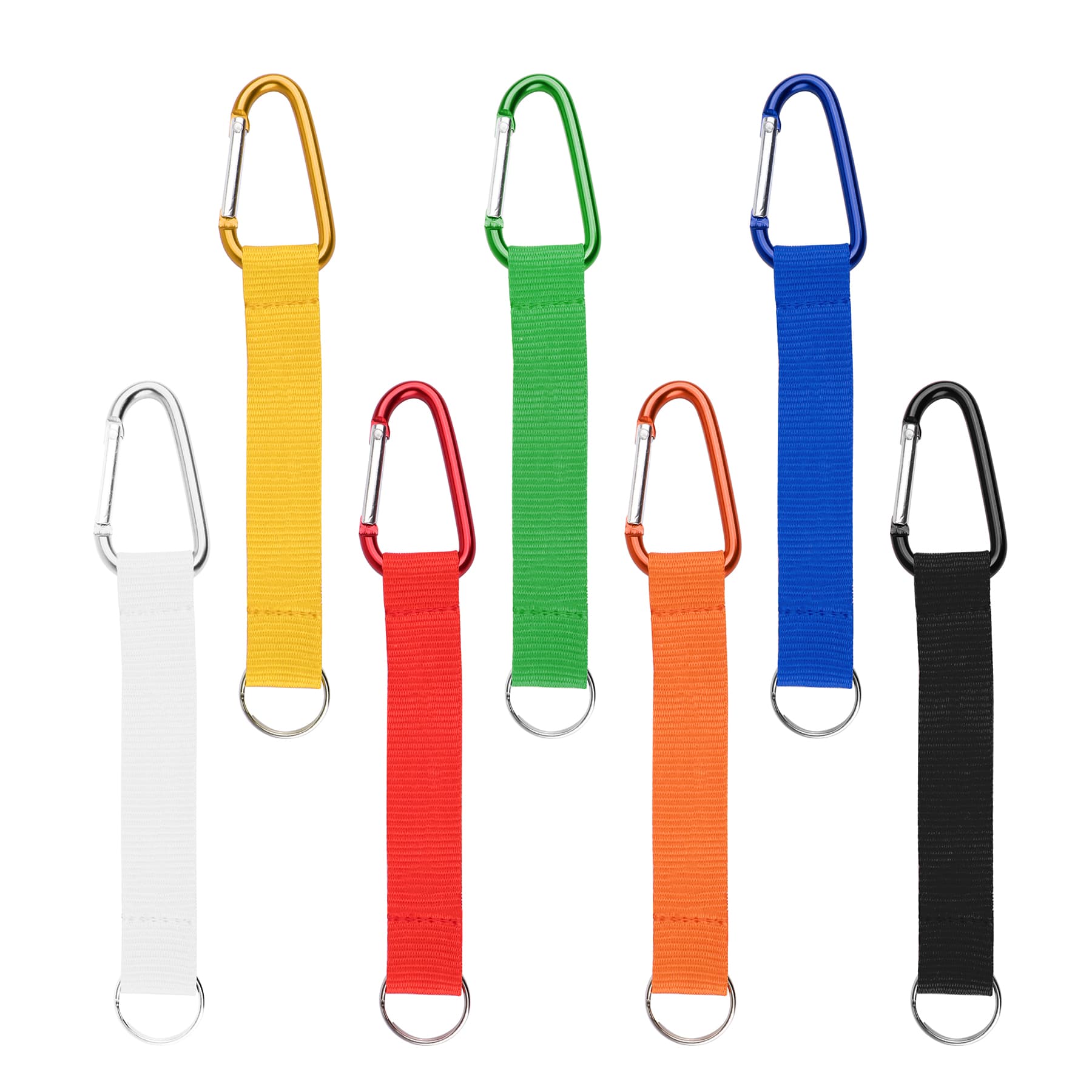 3/4" Polyester Carabiner Lanyard Keychain Strap W/ Keyring thumbnail 3