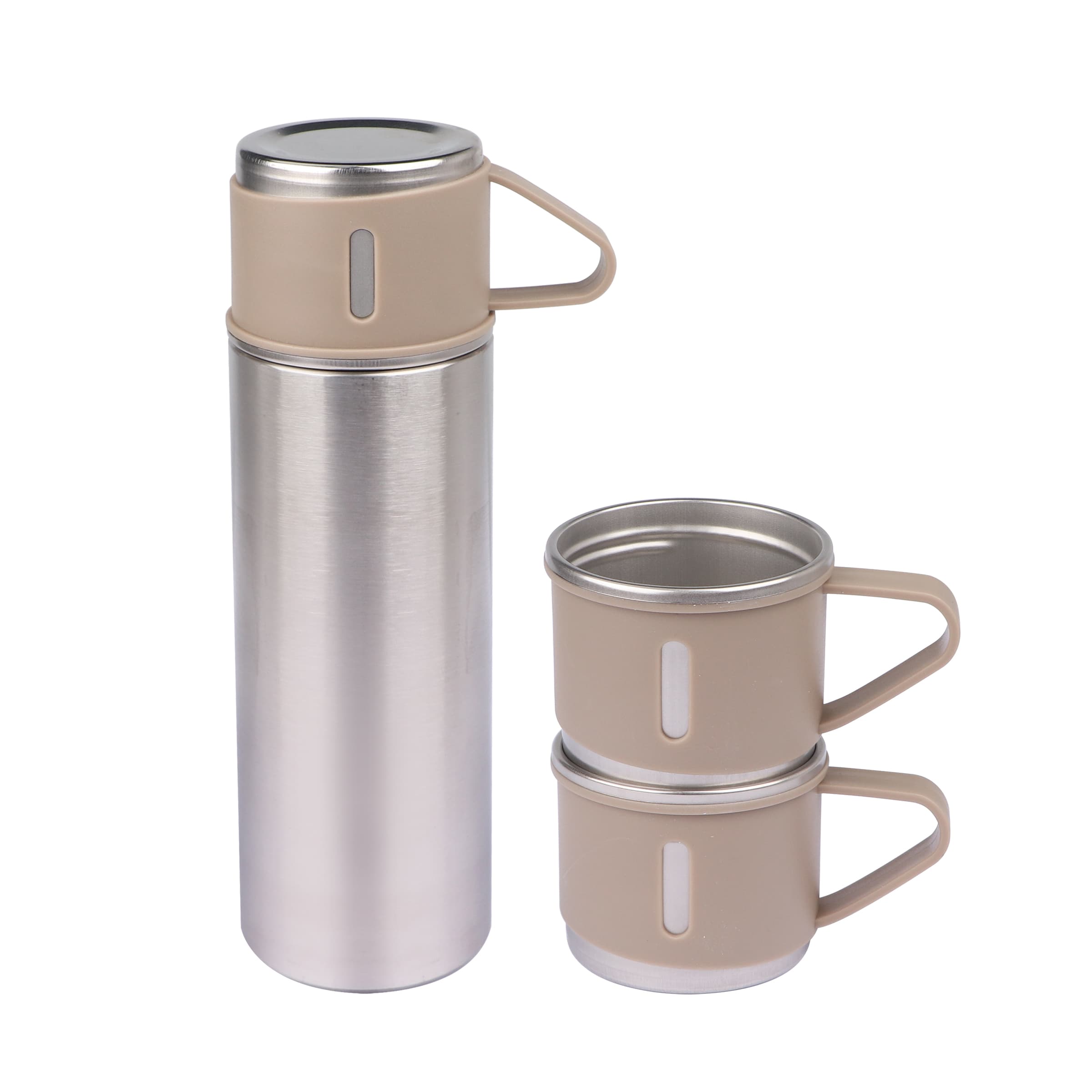 17Oz Vacuum Insulated Thermo Water Bottle with 3 Mug Lids thumbnail 6