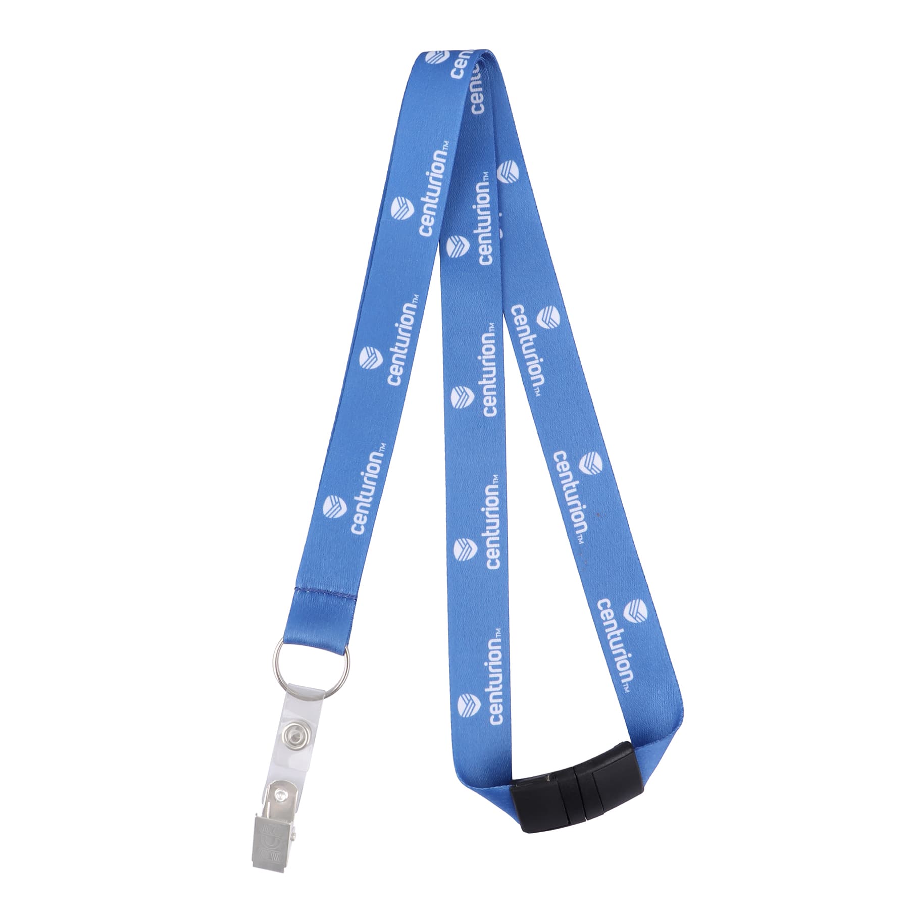 3/4" Polyester Breakaway Lanyard W/ Bulldog Clip & Ring thumbnail 2
