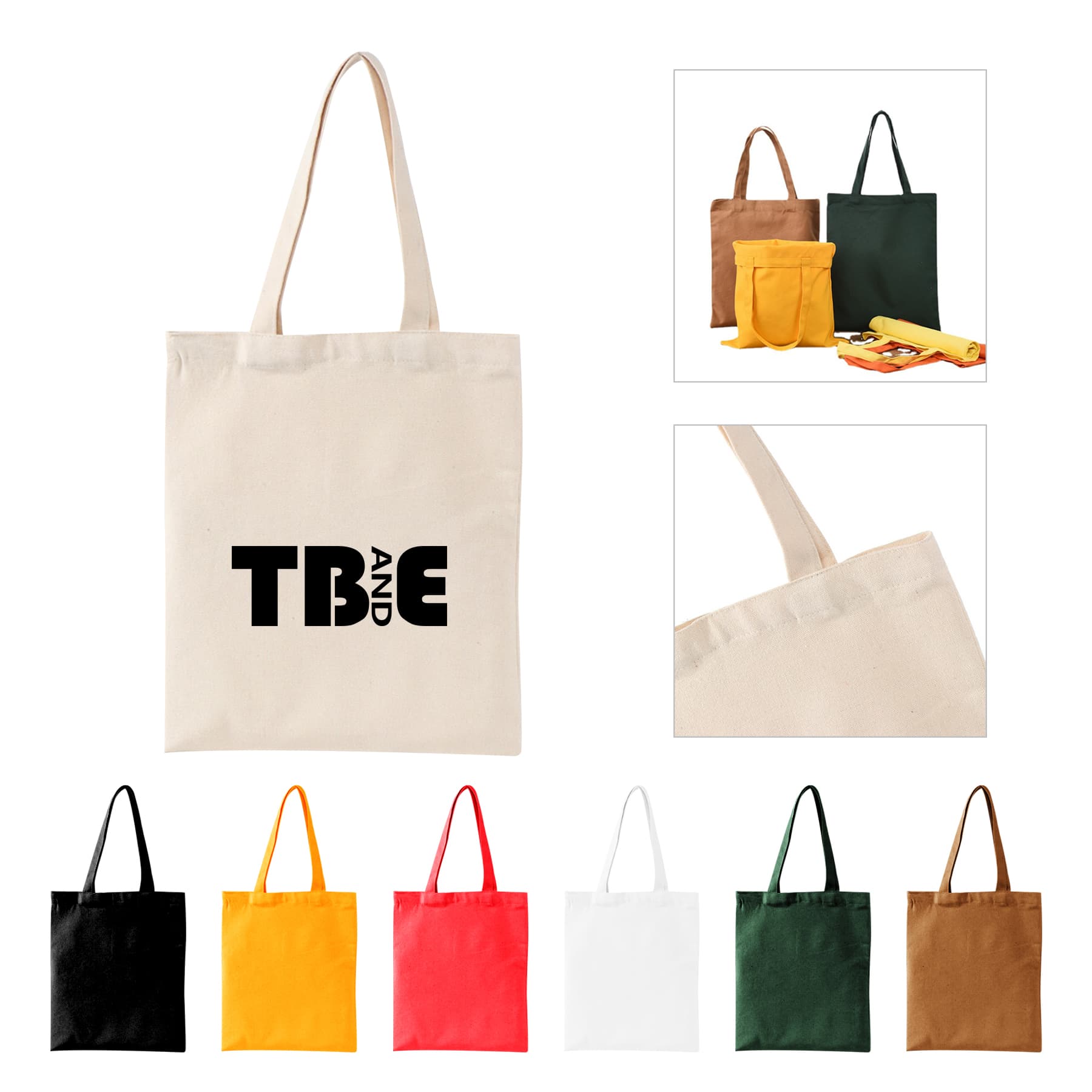 Large Heavy 12 Amine Polyester Cotton Tote Bag