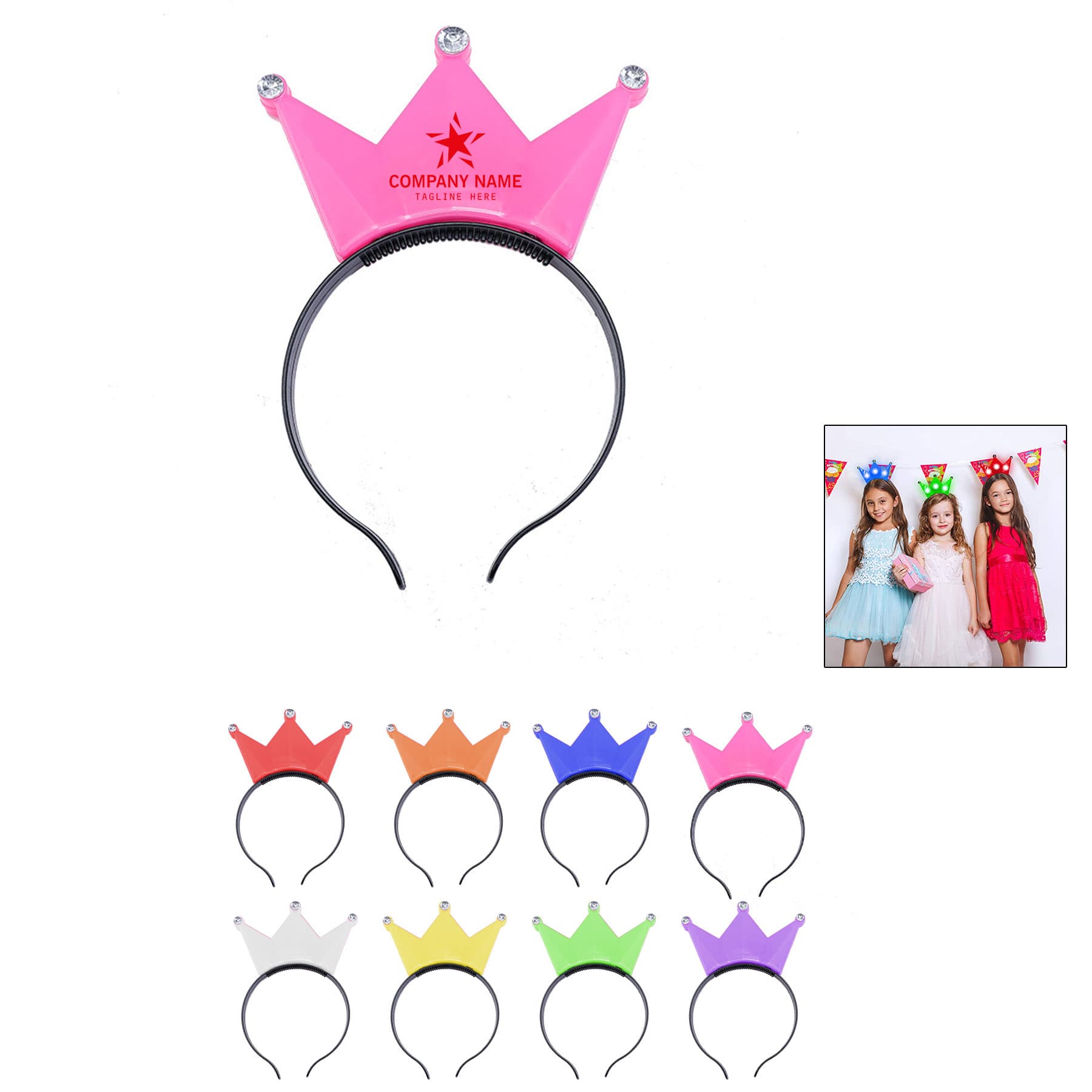 LED Crown Tiara Headbands