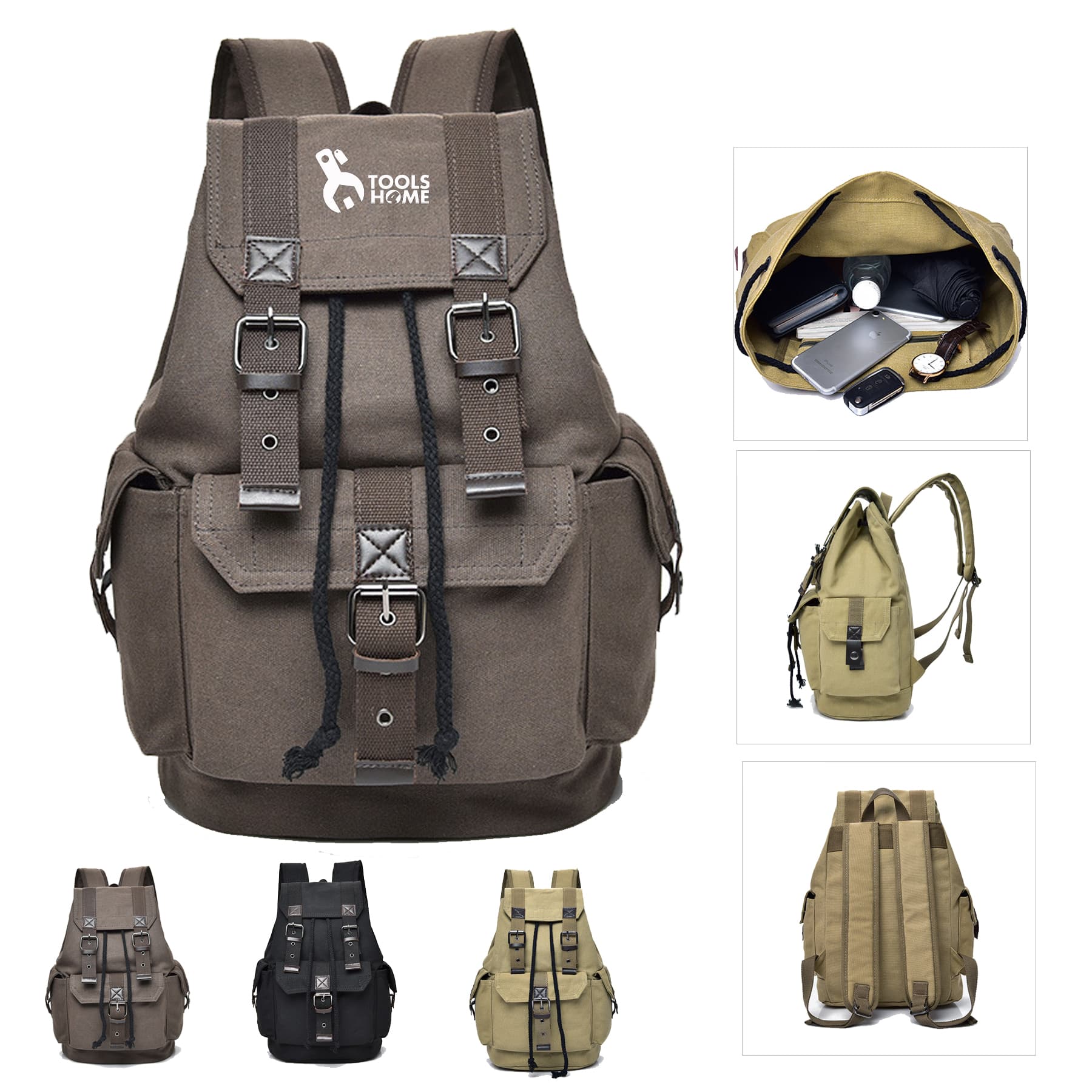 Vintage Travel Canvas Backpack