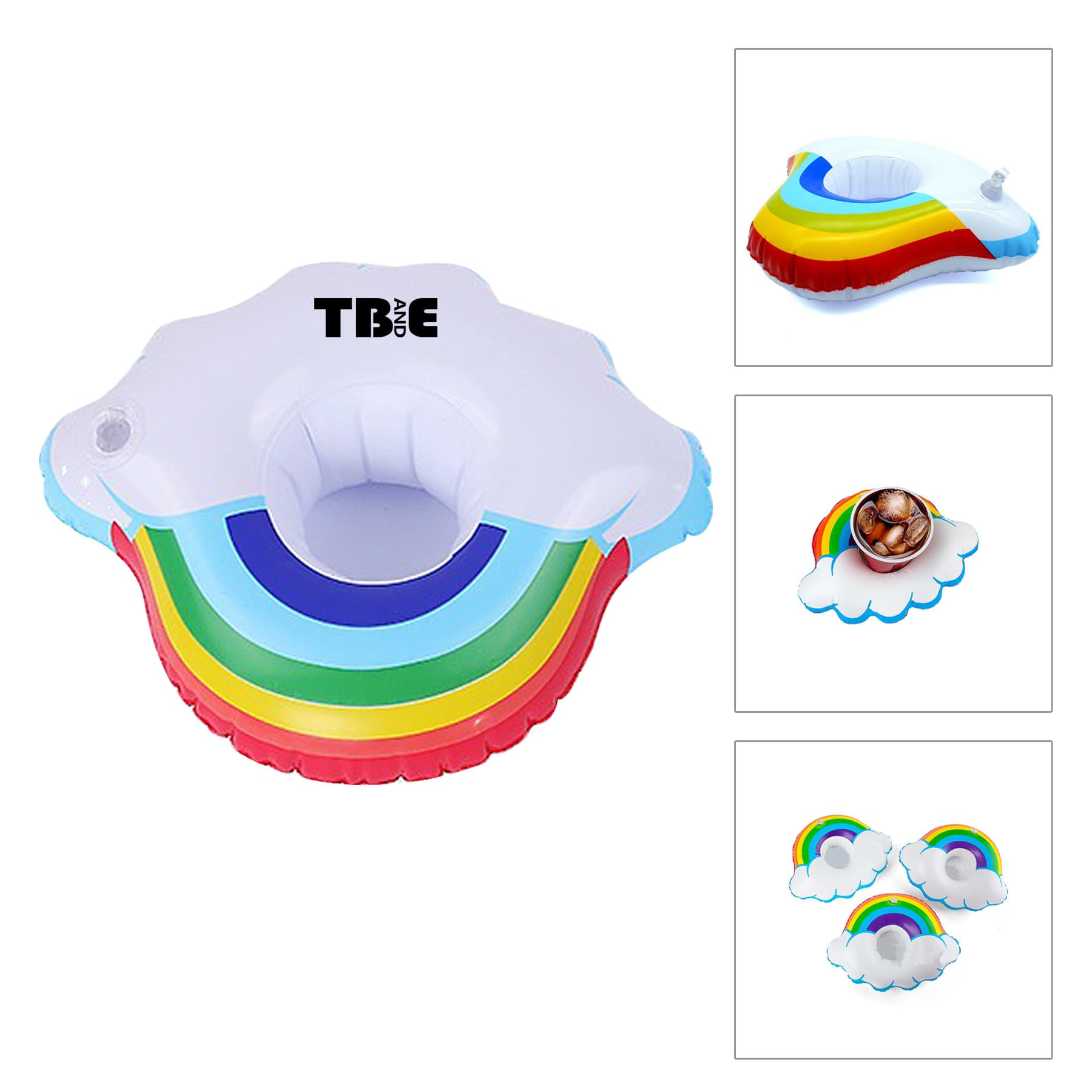 PVC Rainbow Cloud Beverage Holders
