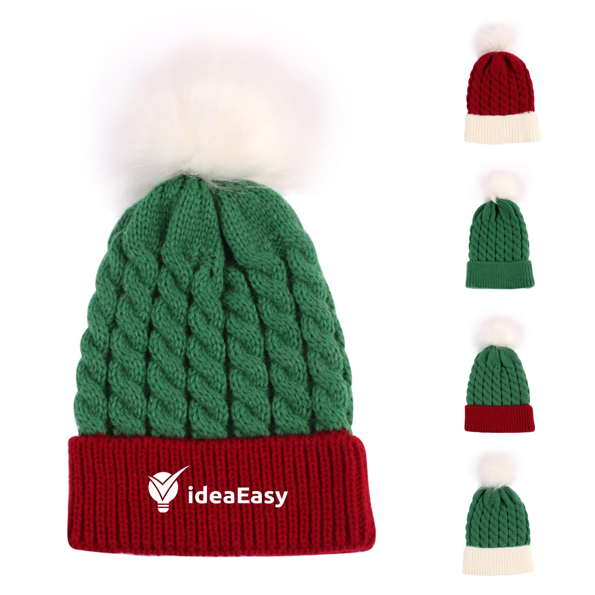 Winter Warmth Patchwork Knit Beanie