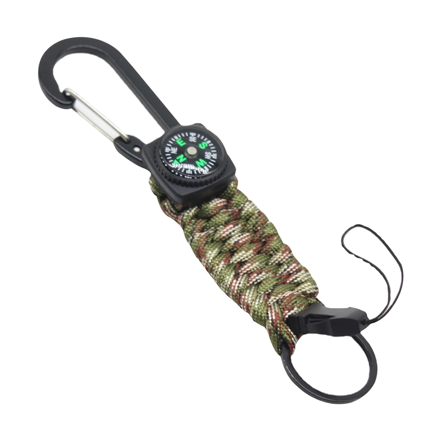 Hand Braided Paracord Keychain With Compass