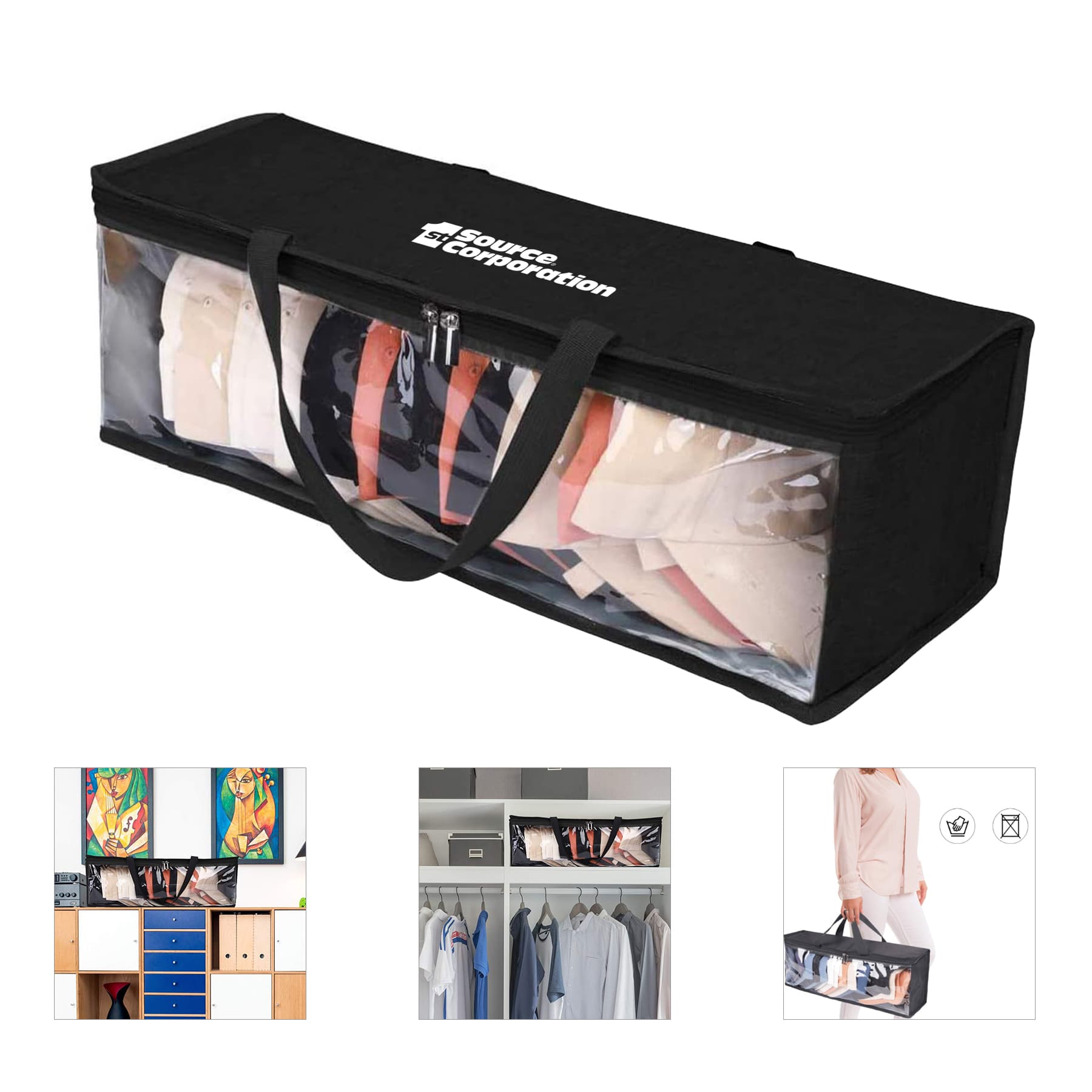 Transparent Large Capacity CD Book Storage Hand Carry Bag