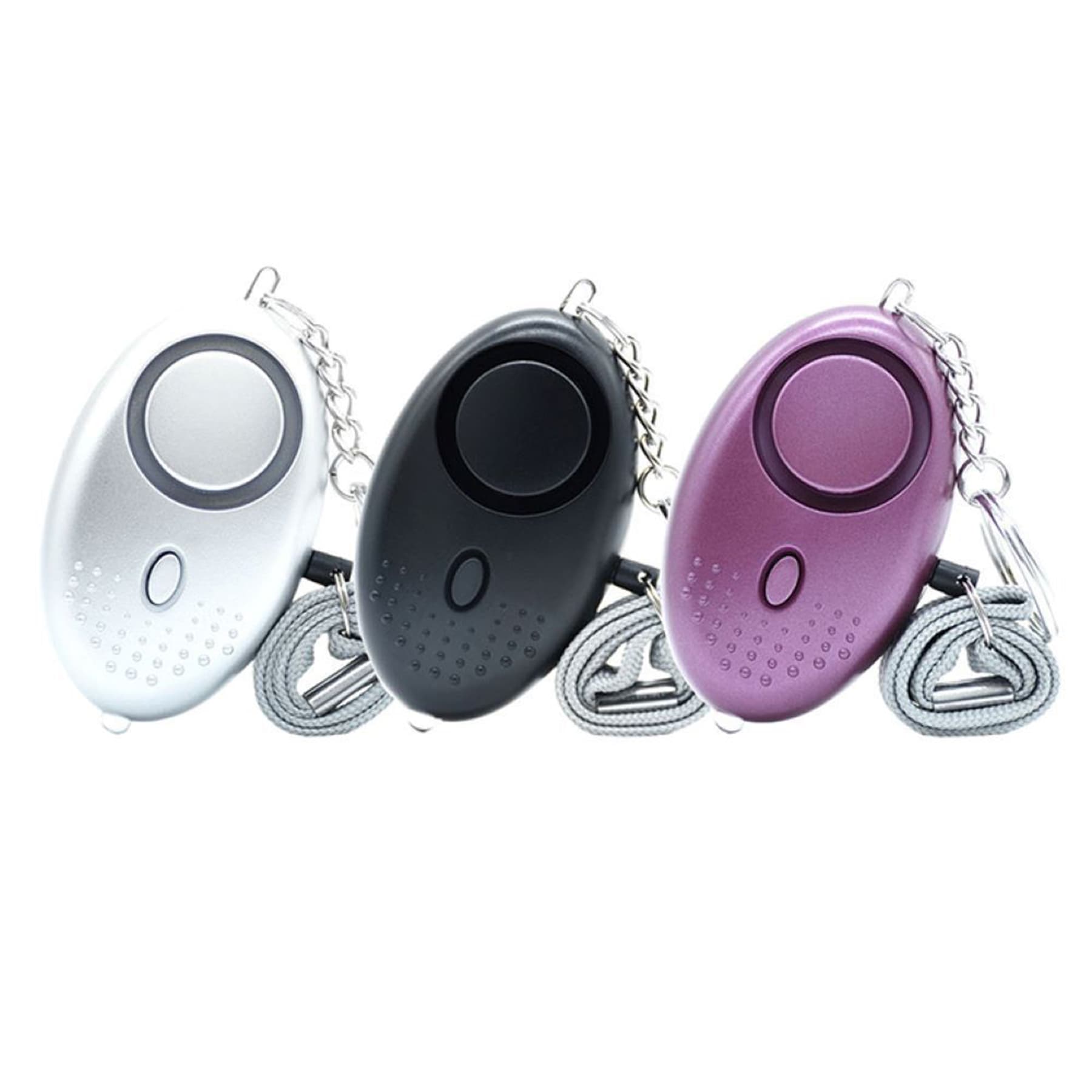 Emergency self-defense alarm keychain