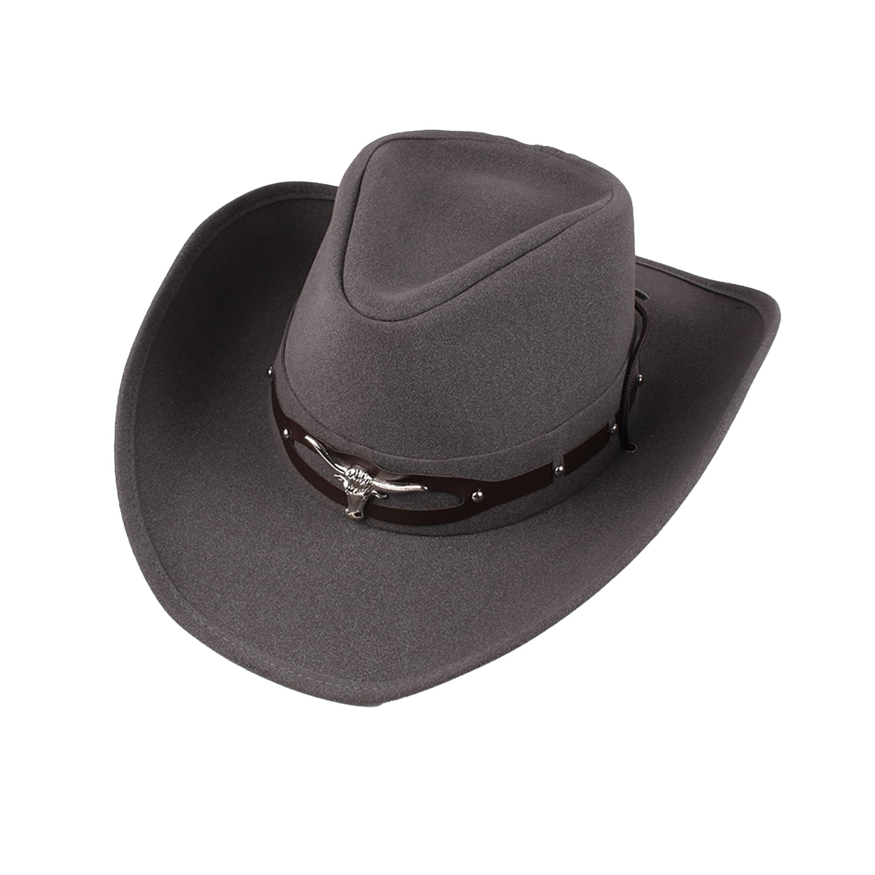 Leather Cowboy Hat for Men with Pull-on Closure