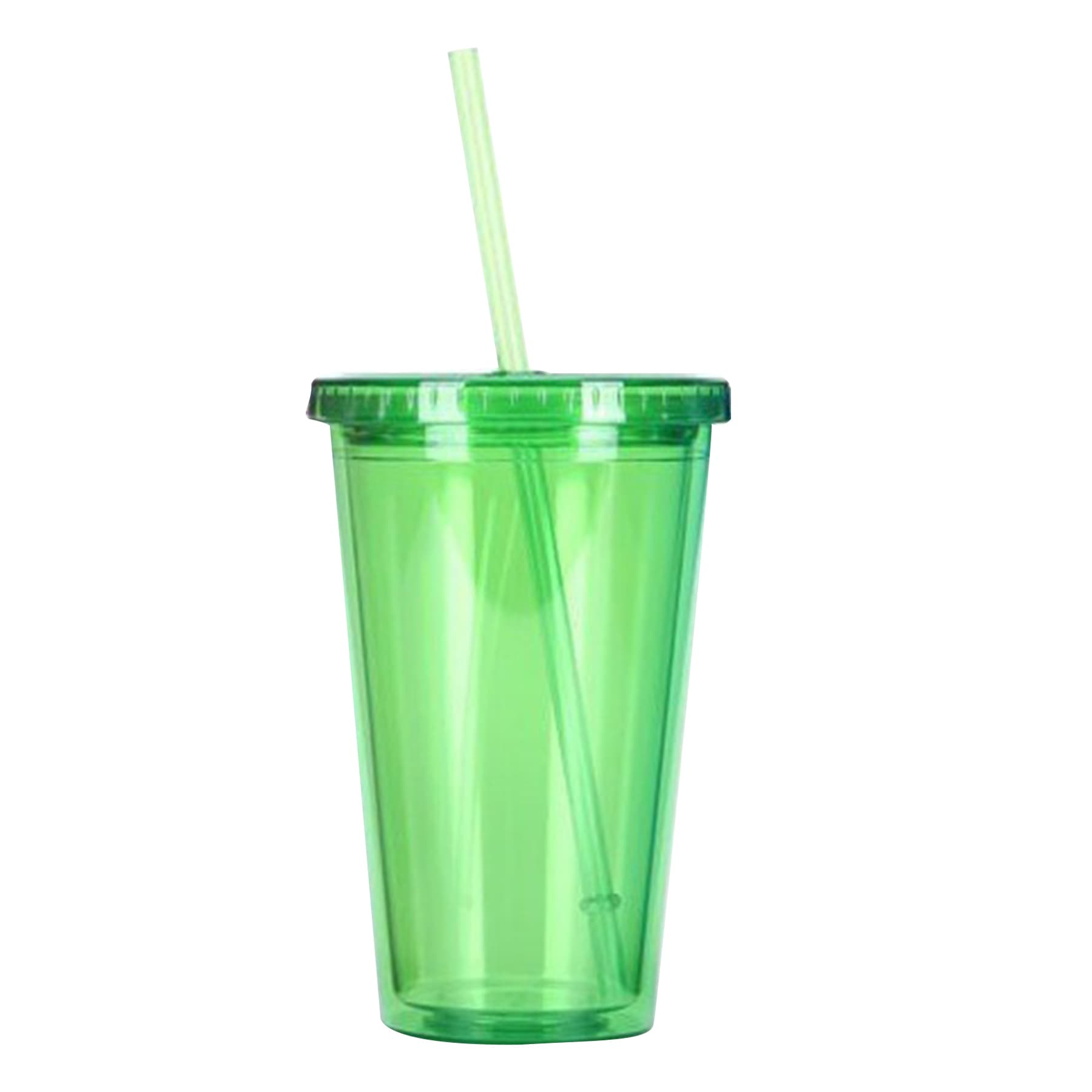 16 Oz. Double Wall Tumblers W/Straw