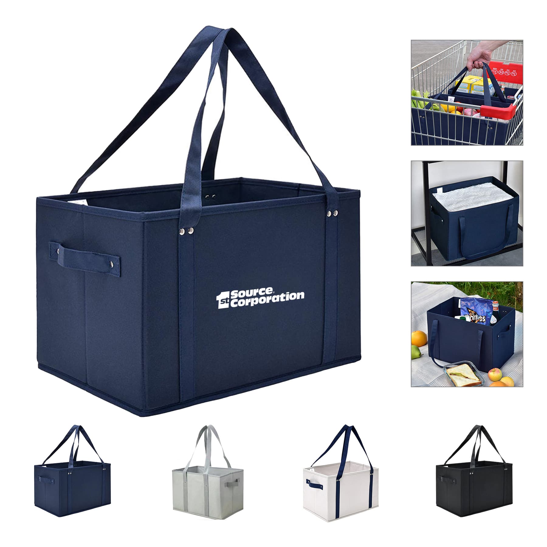 Extra Large Collapsible Market Box Totes