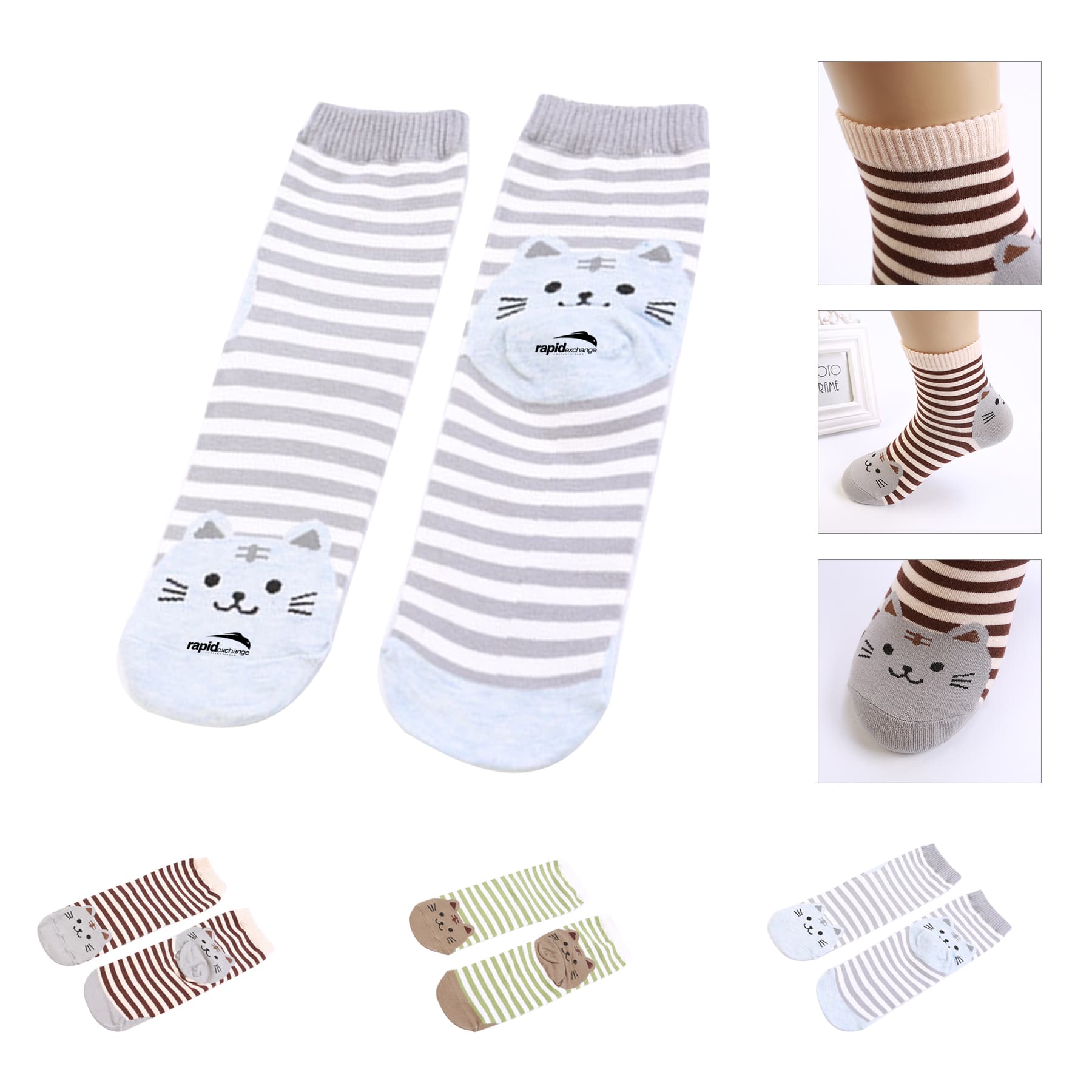 Cute Cotton Socks & Cat Cartoon & Autumn & Winter