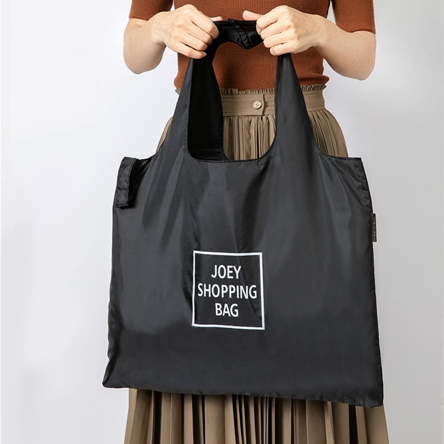 Reusable Folding Shopping Bag With Shoulder Strap