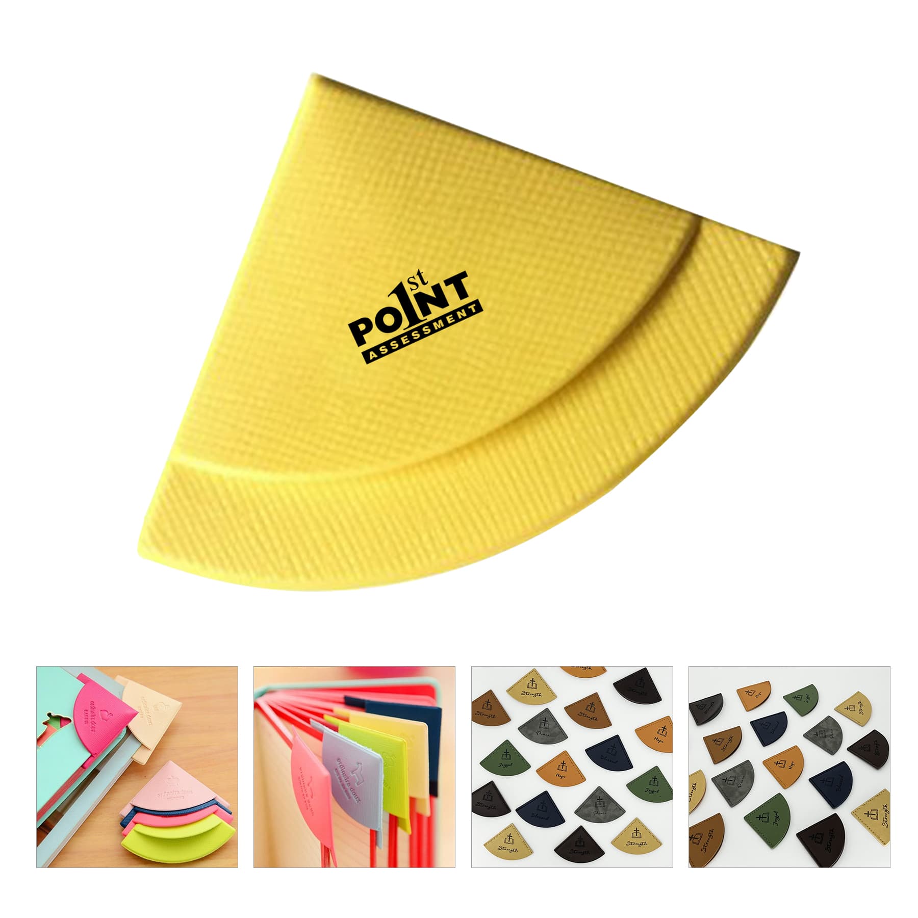 Multicolor PU leather corner bookmark