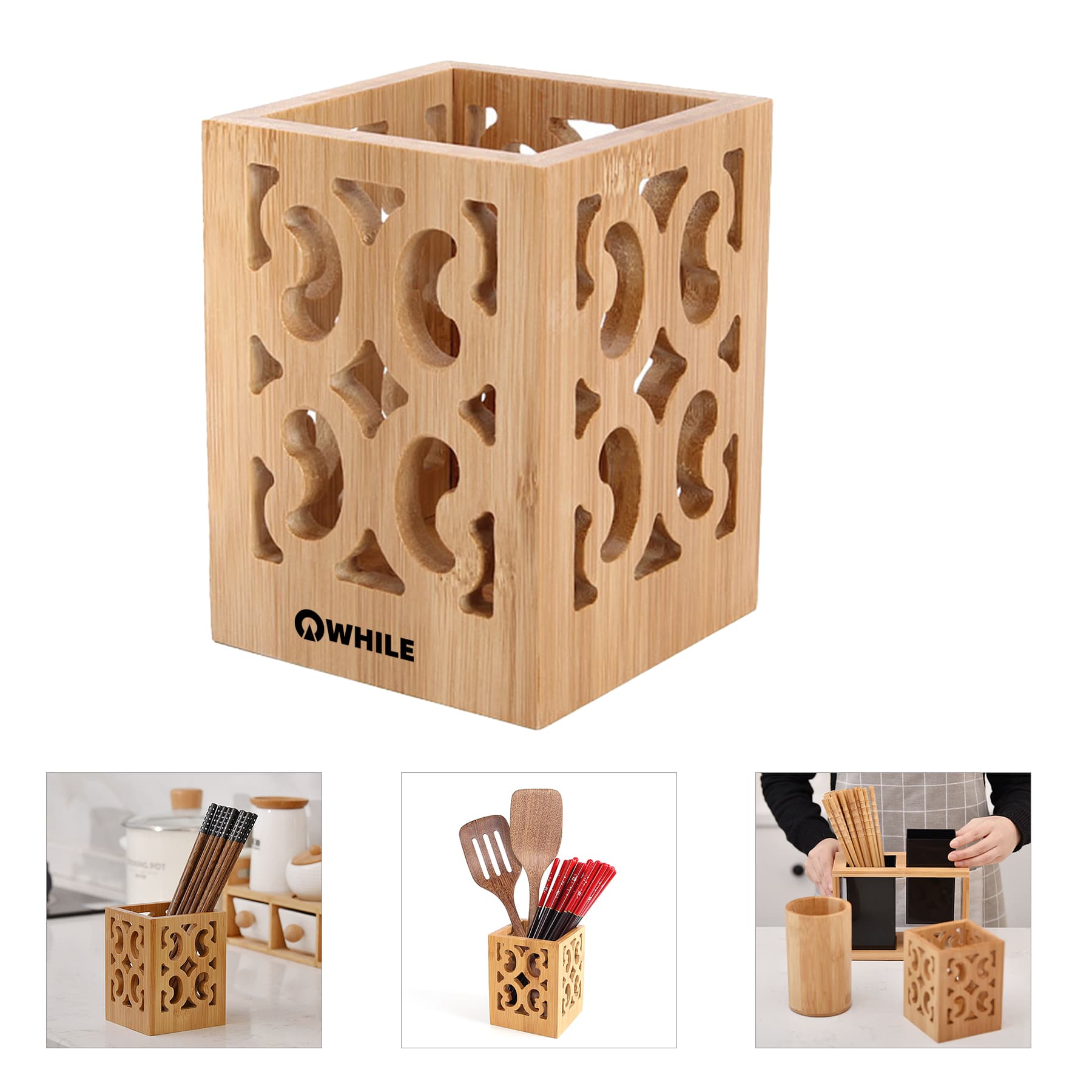 Bamboo Pen Pencil Holder