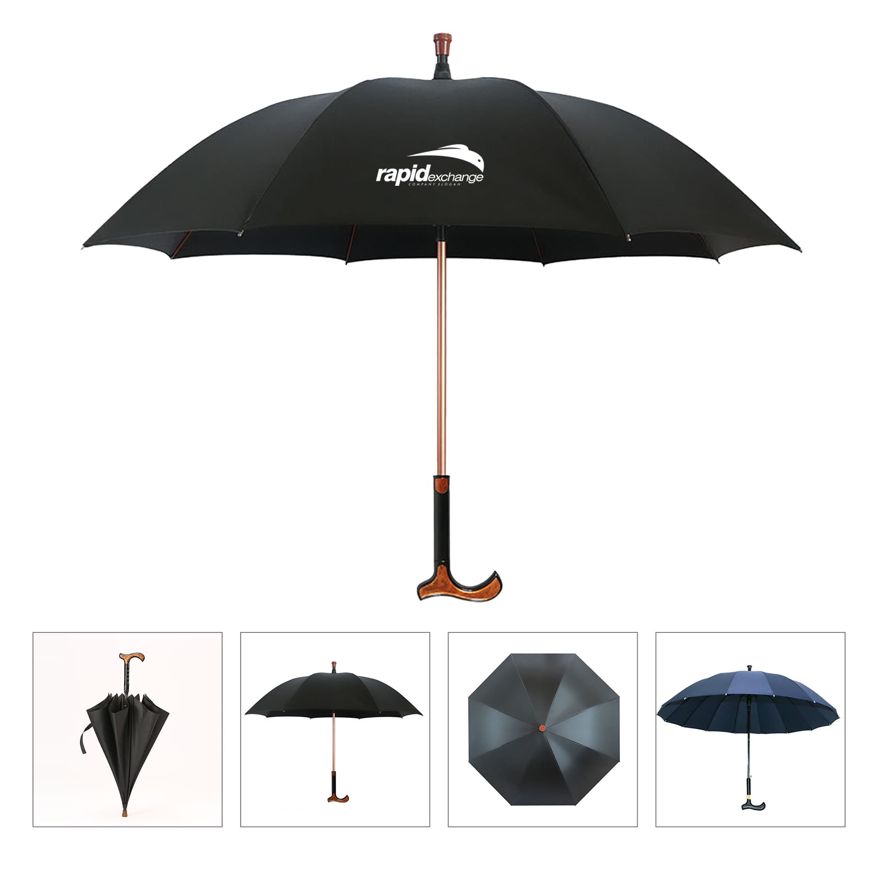Walking Stick Shape Windproof Golf Umbrella