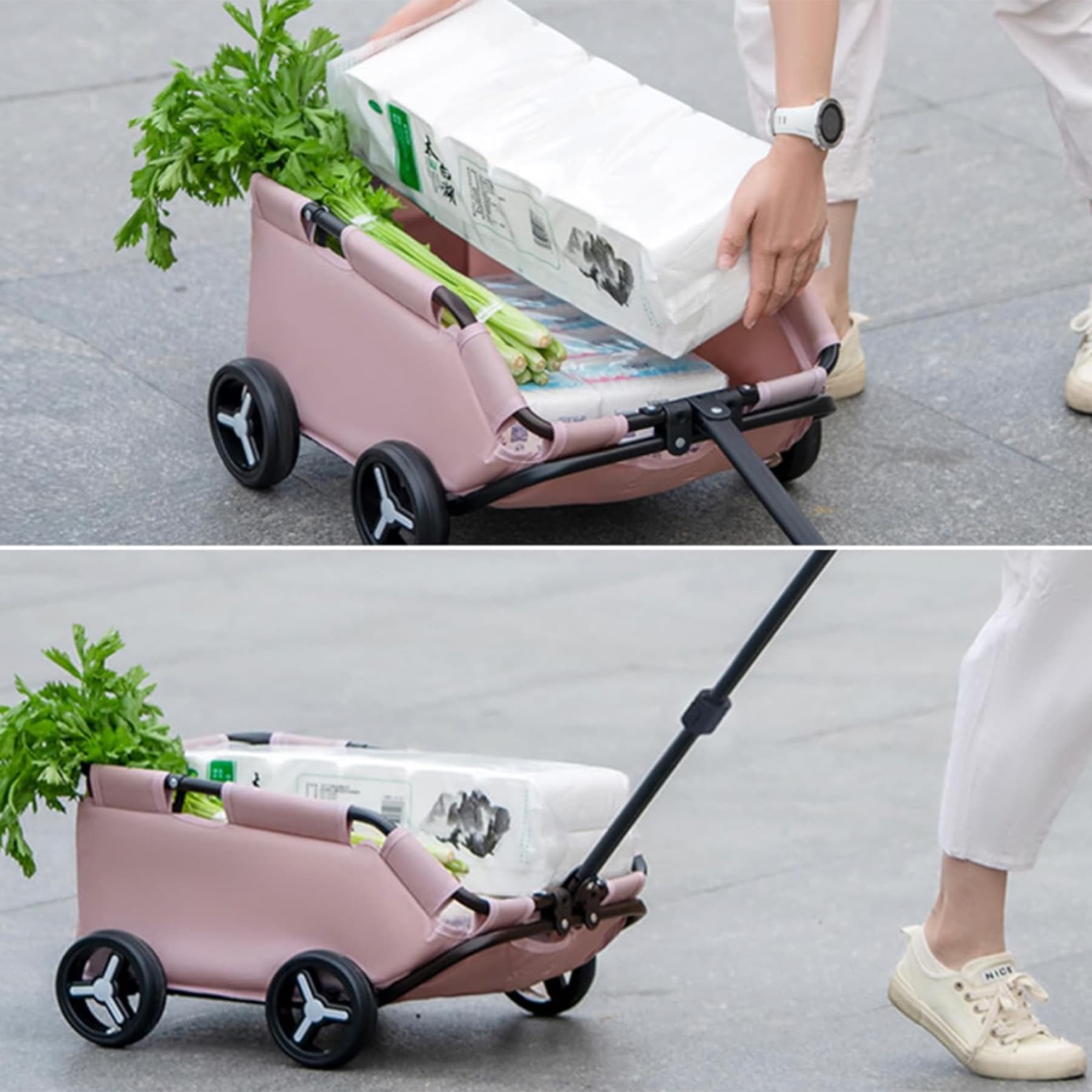 Dog Stroller 4 Wheels Folding