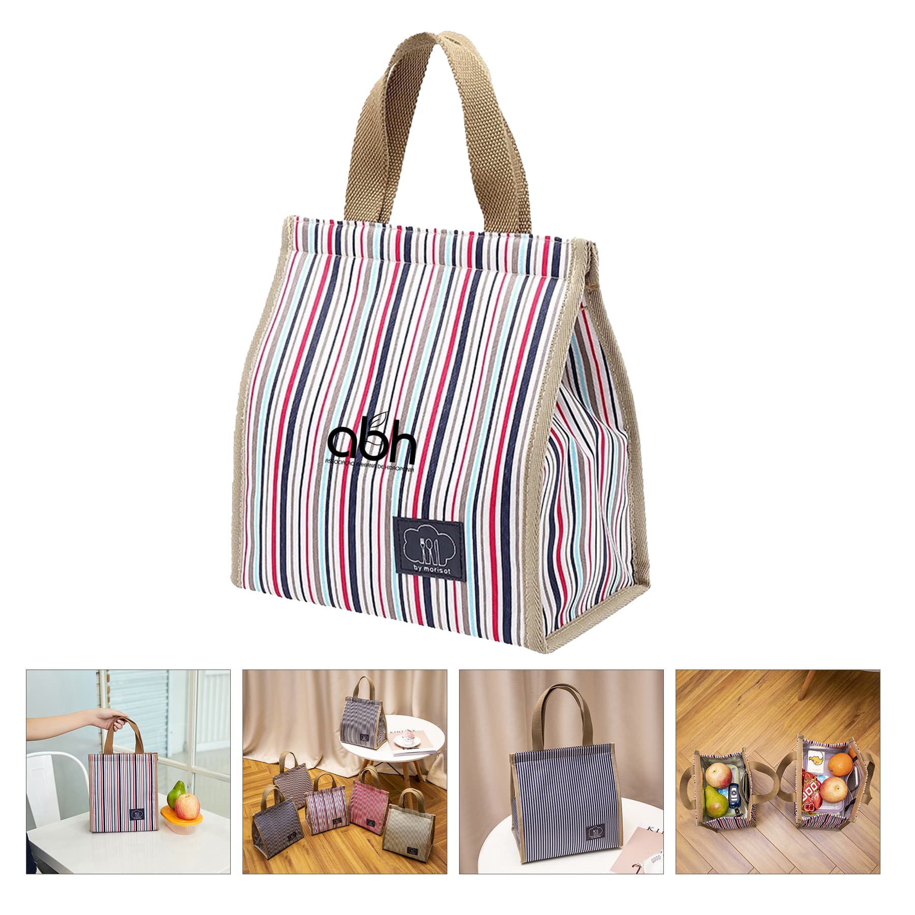 Insulated Durable Wide Open Foldable Lunch Bag