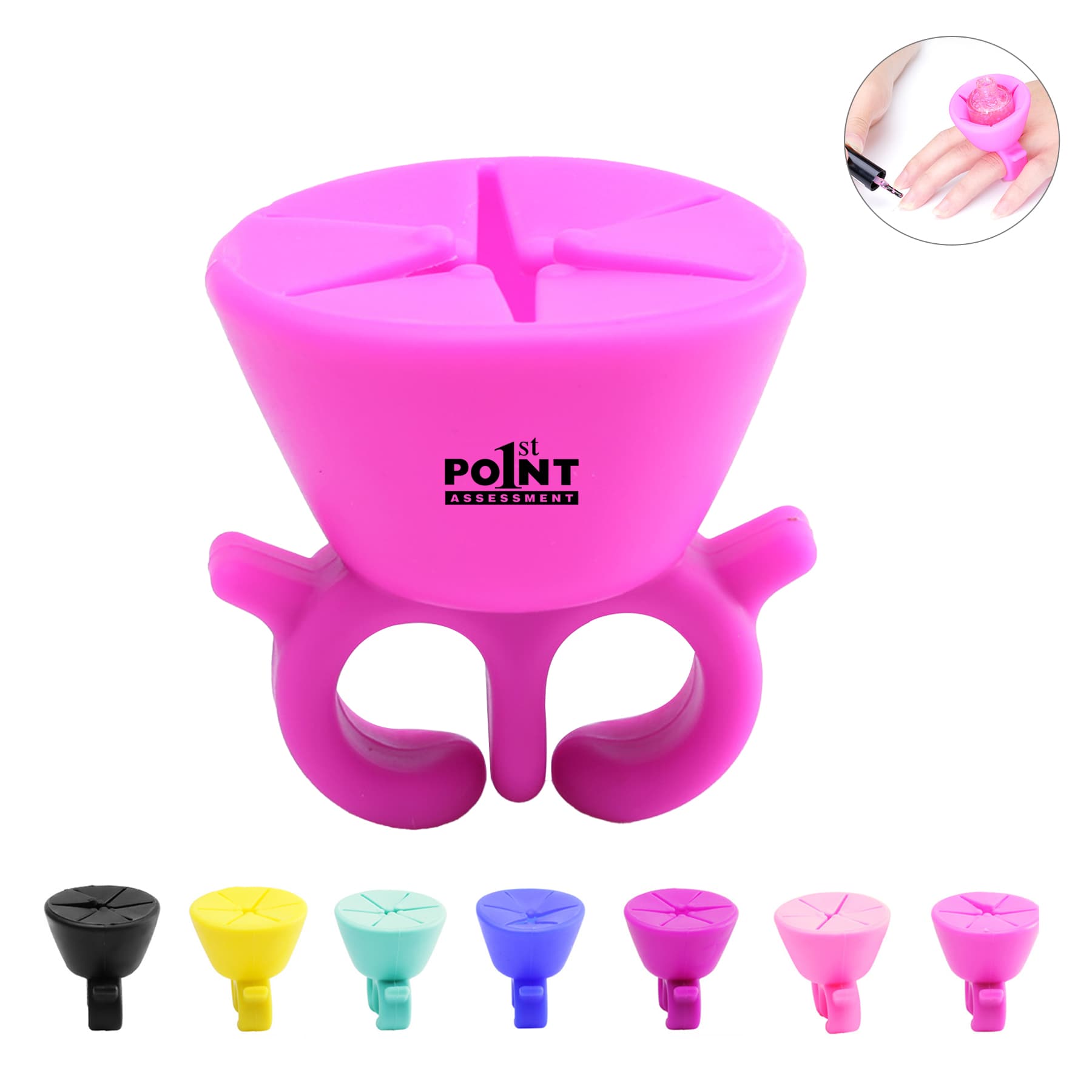 Wearable nail polish bottle holder