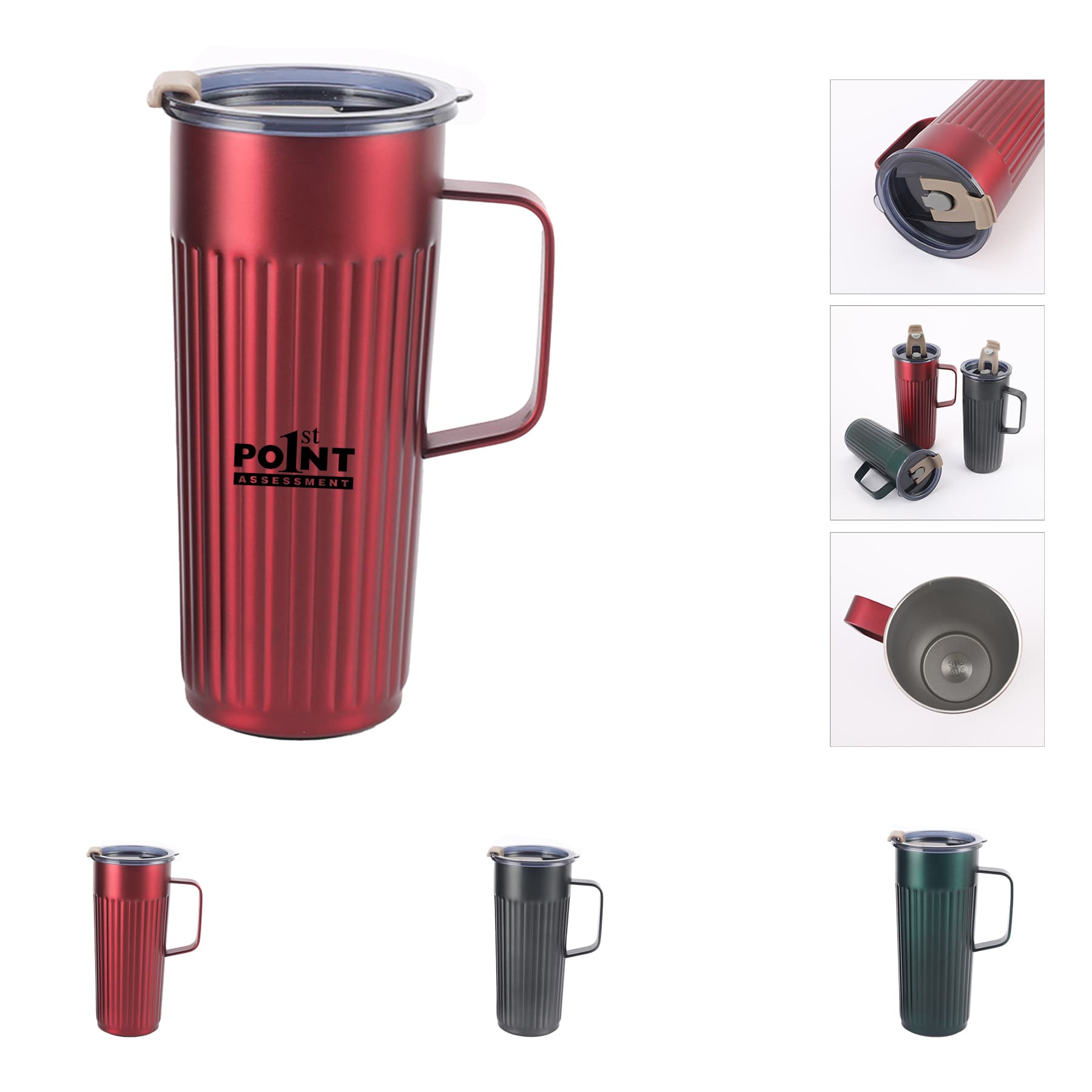 17oz Stainless Steel Coffee Mug with Handle